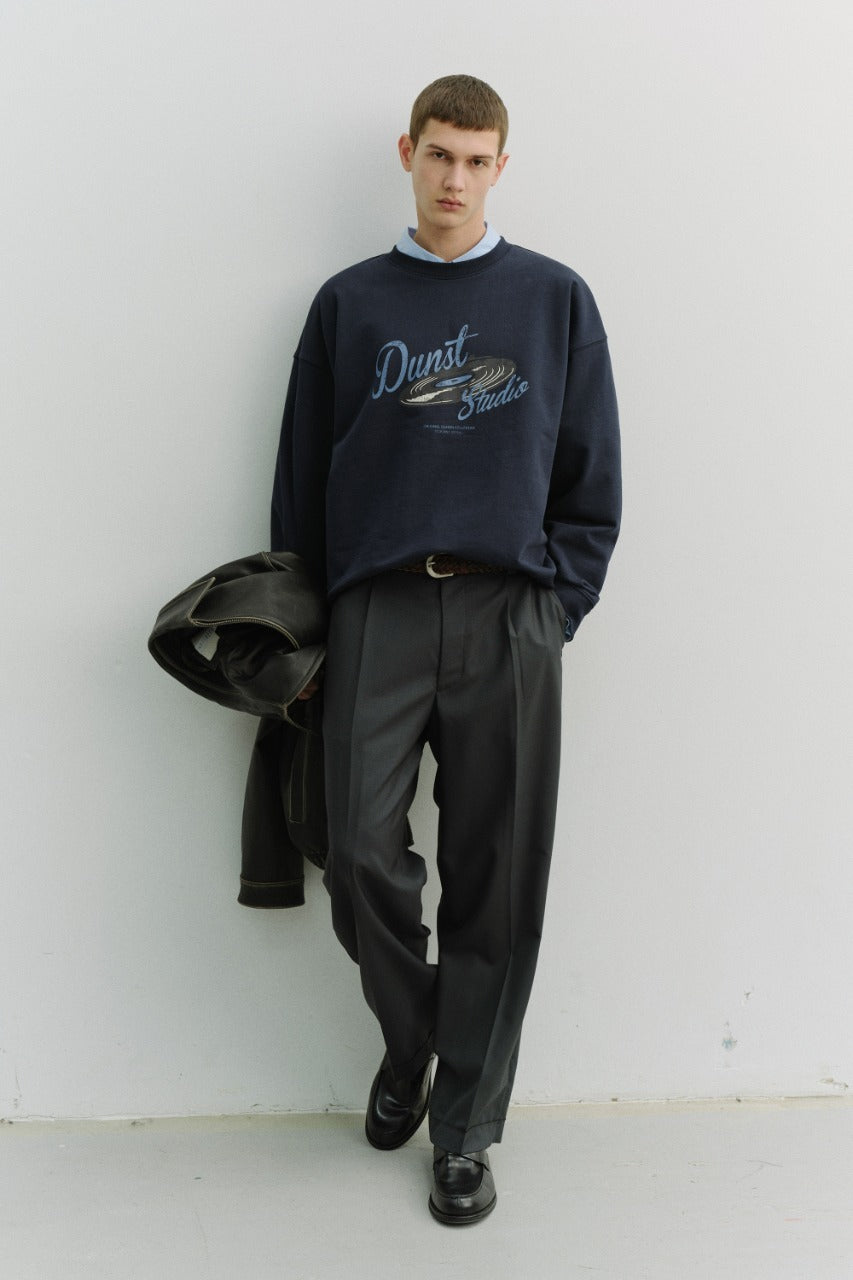 Dunst Unisex Vinyl Sweatshirt French Navy