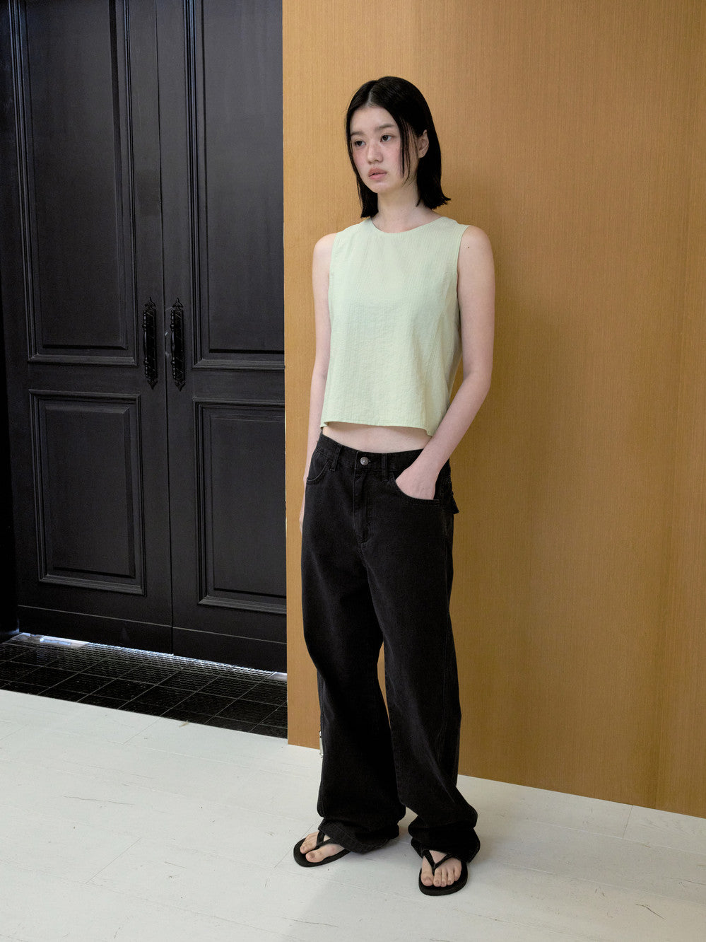 Low Classic Cation Pocket Pants Charcoal Black