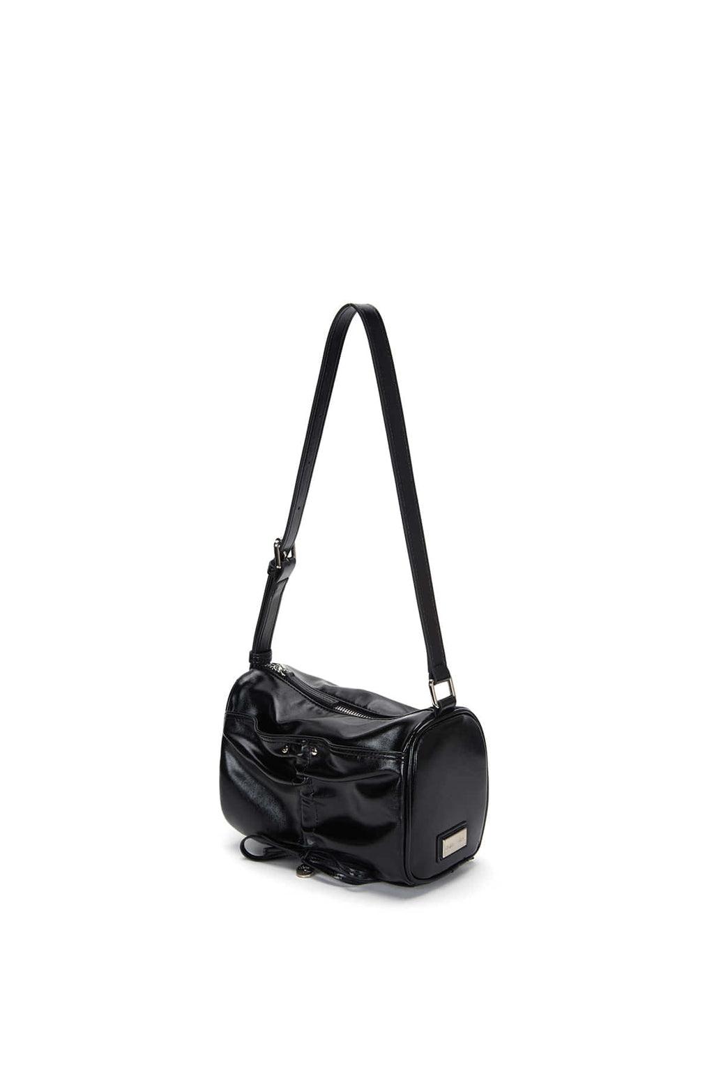 Matinkim Front Shirring Ribbon Mini Bag IN Black