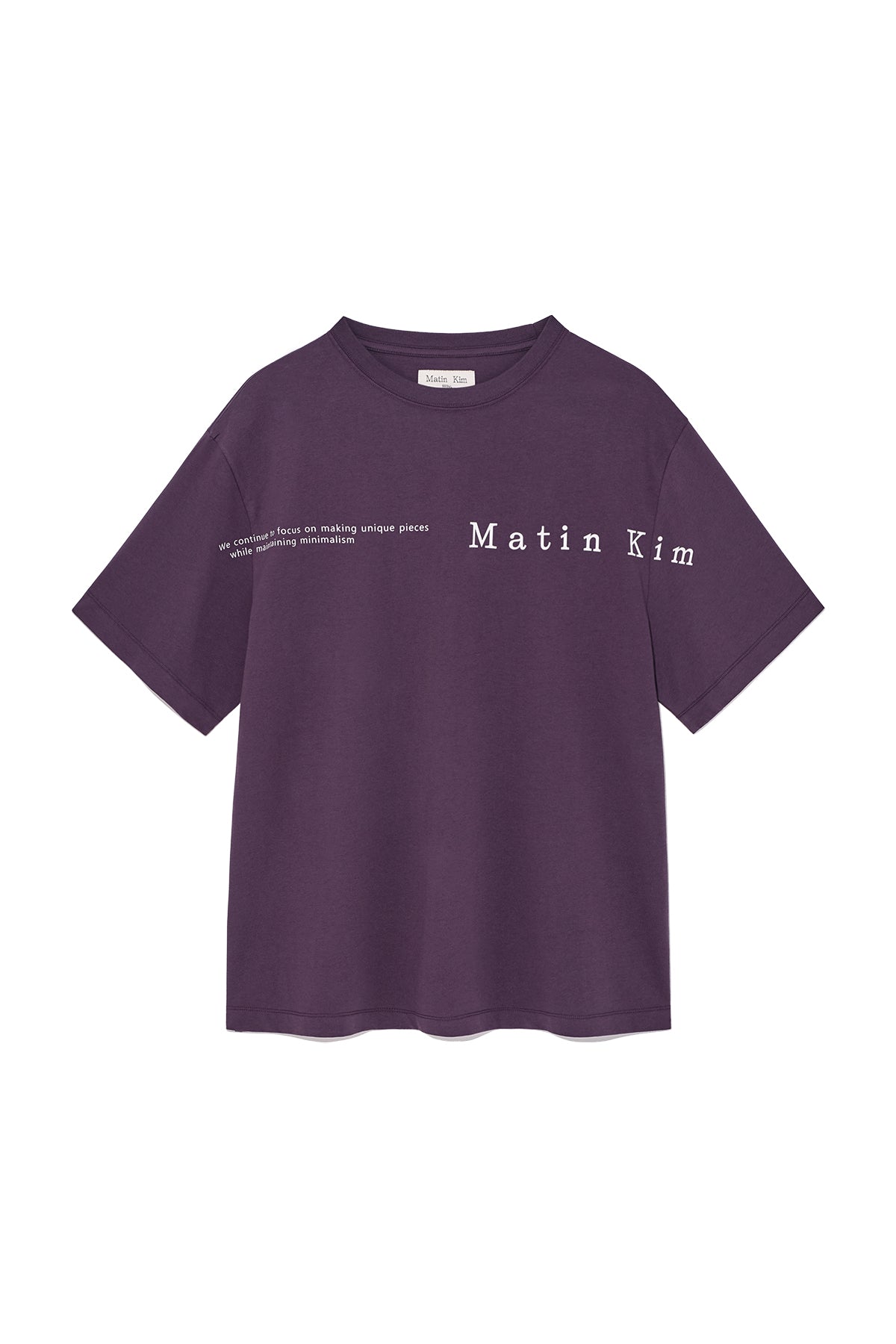Matinkim Half Text Logo Top For Women IN Purple