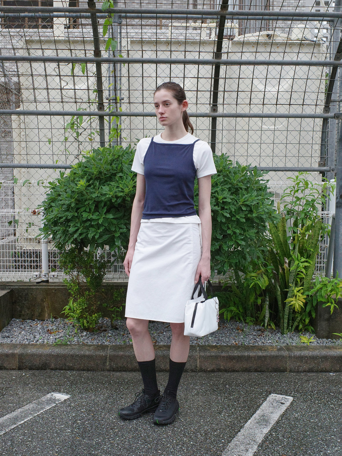 Low Classic Padded Mini Tote Bag White