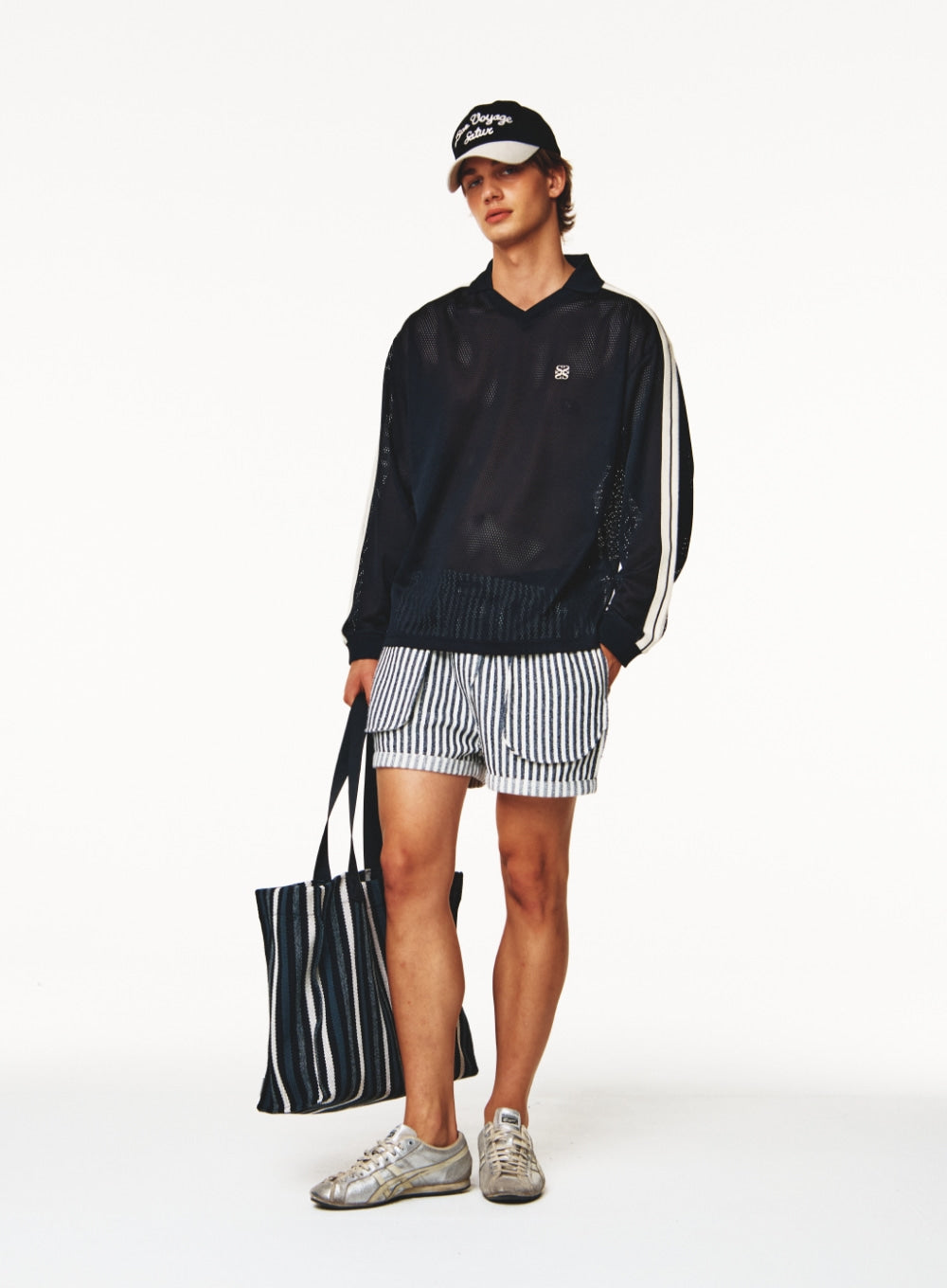 [satur] Bon Voyage Over Size Beach Bag - Black