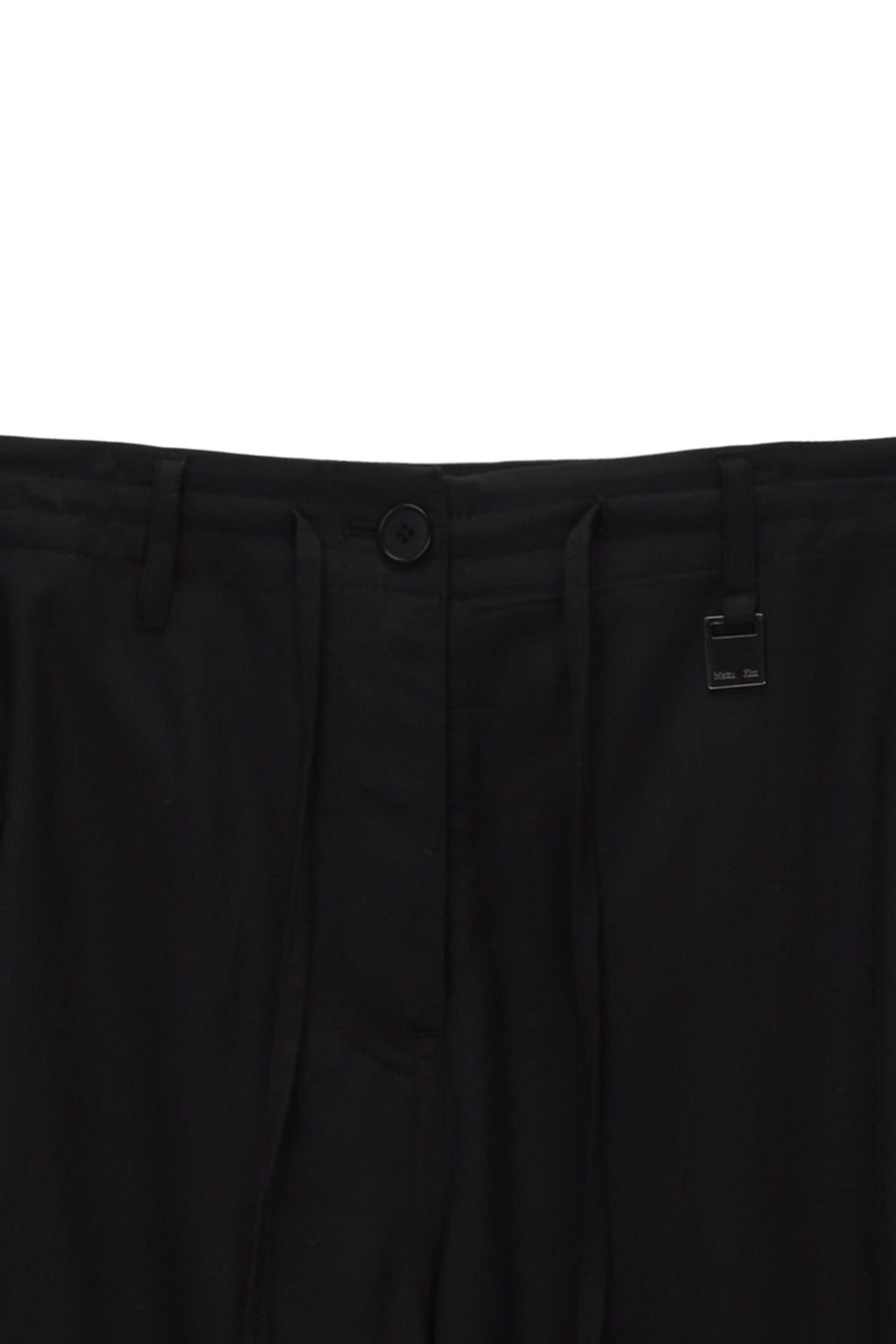 Matinkim String Point Big Pocket Cargo Pants IN Black