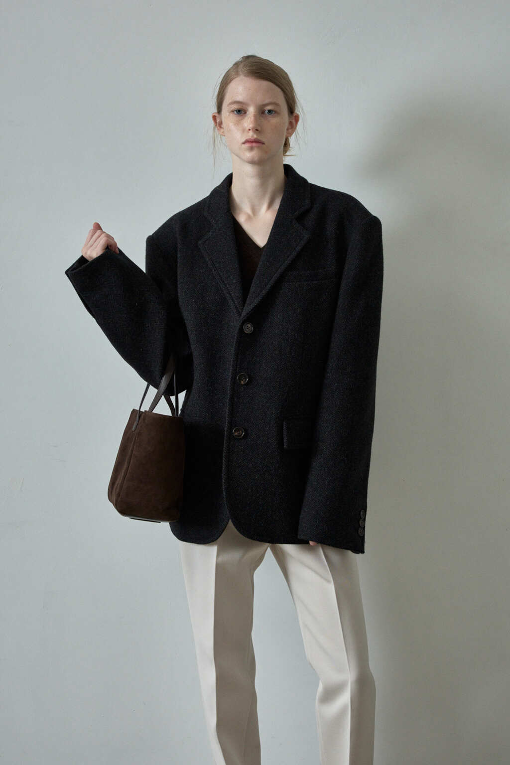 Facade Pattern Herringbone Tailored Jacket multi navy