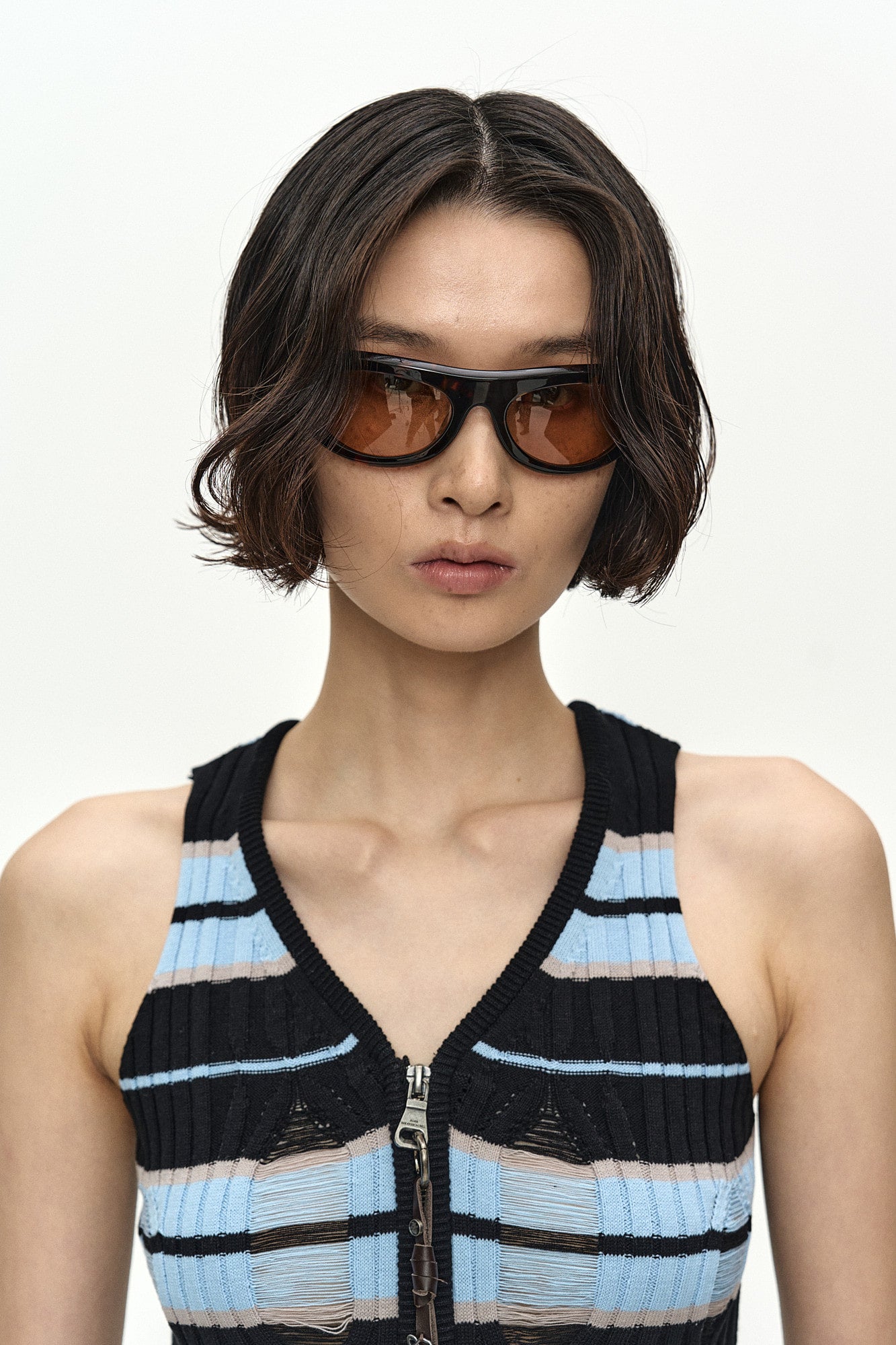 Andersson Bell Stripe Open Knit Vest