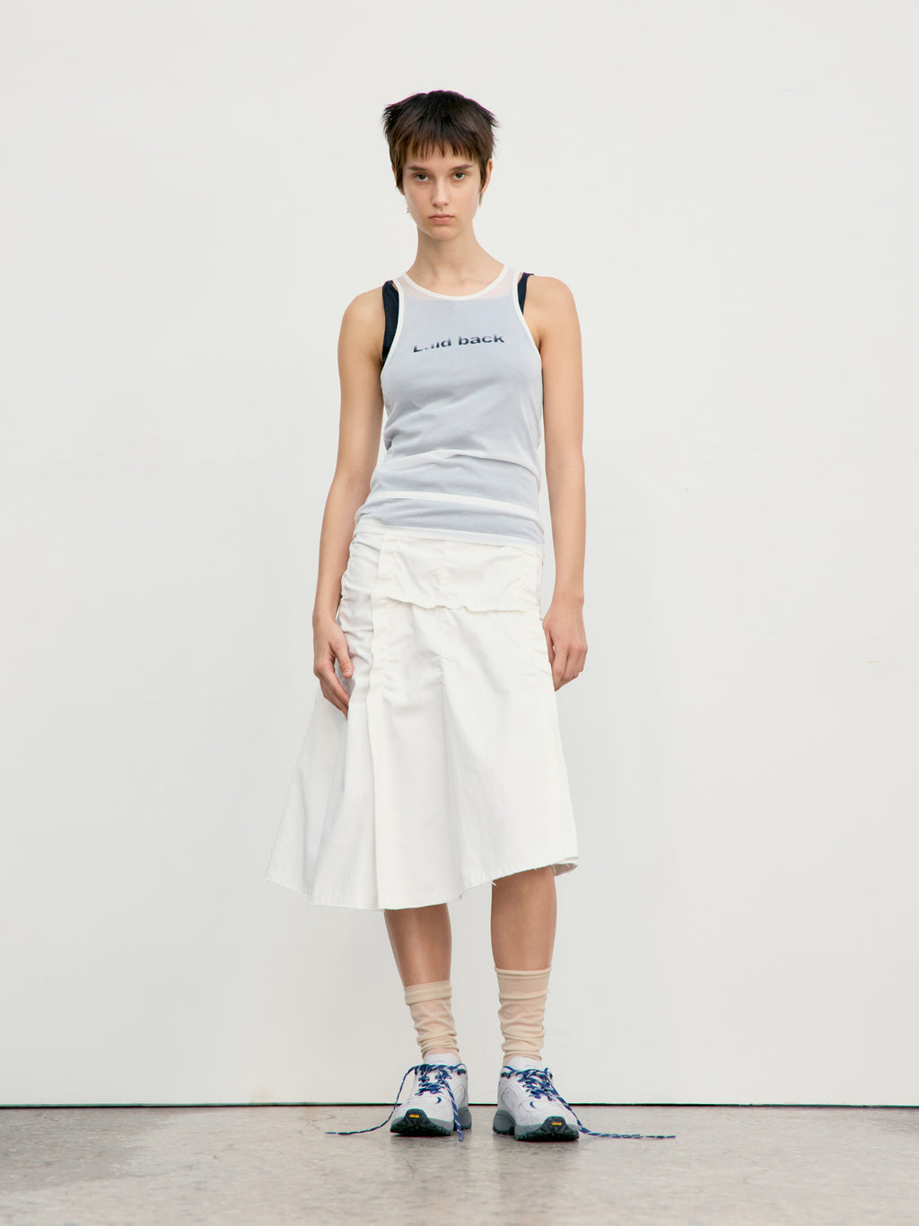 Low Classic Laid Back Sleeveless T-Shirt White