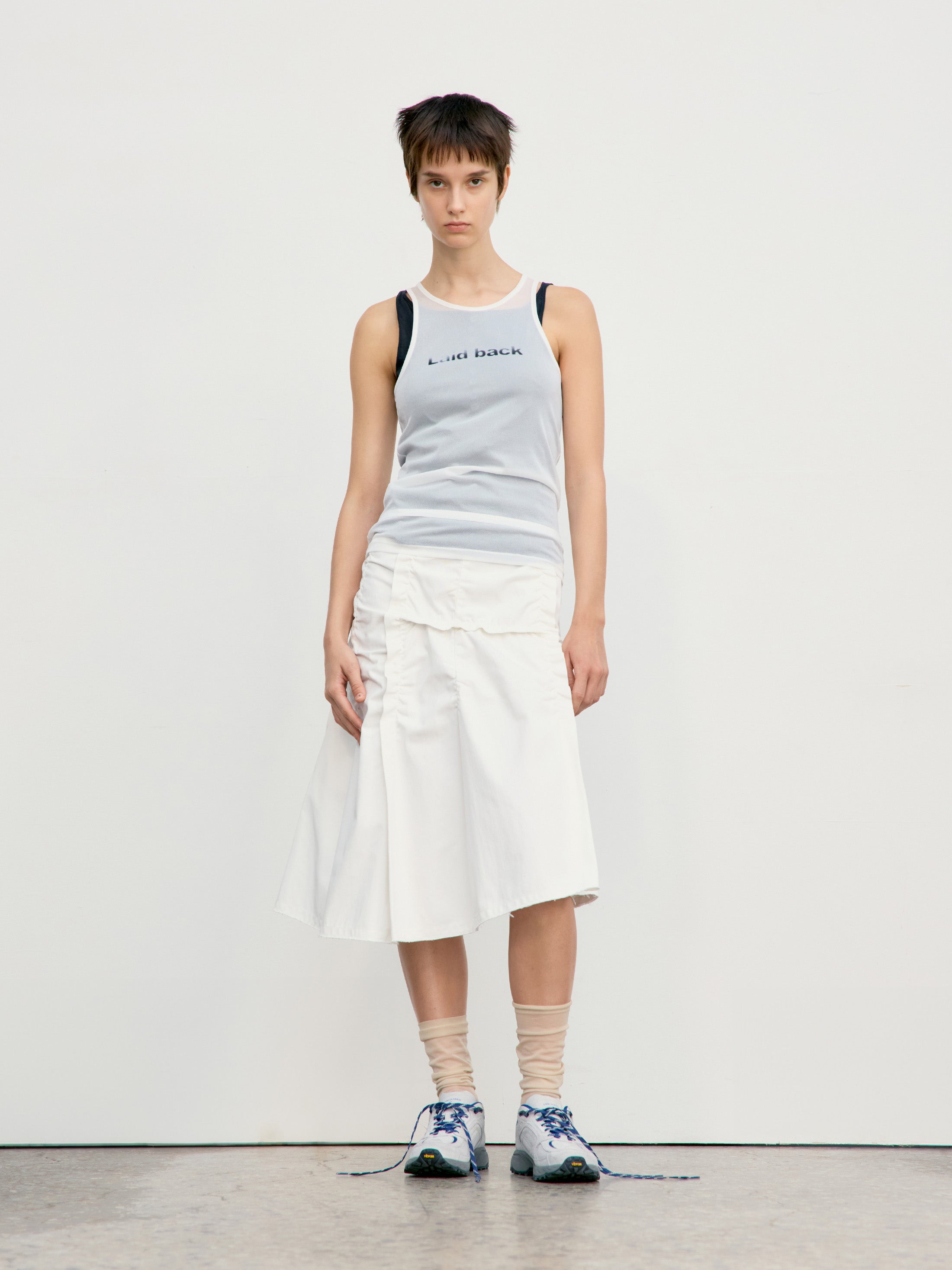 Low Classic Laid Back Sleeveless T-Shirt White