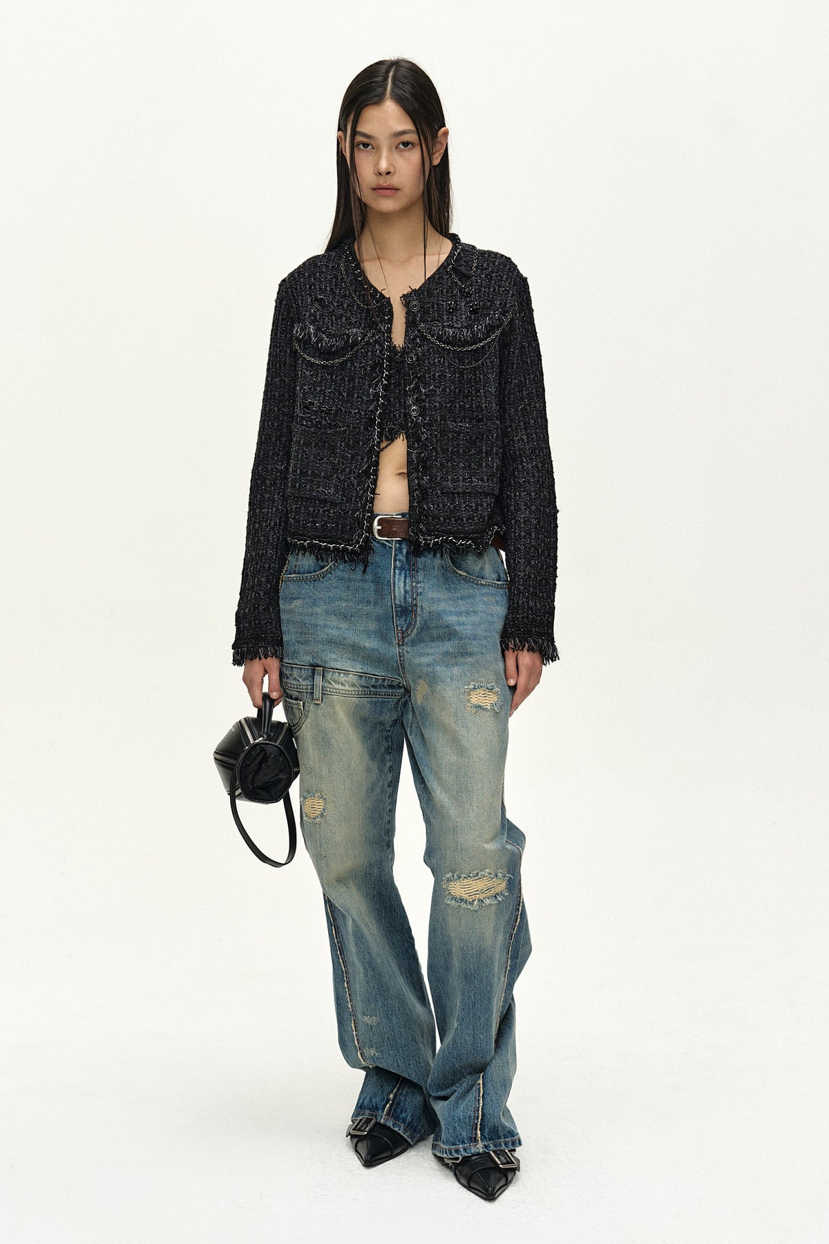 Andersson Bell Unisex RE-Worked Embroidery Flare Jeans
