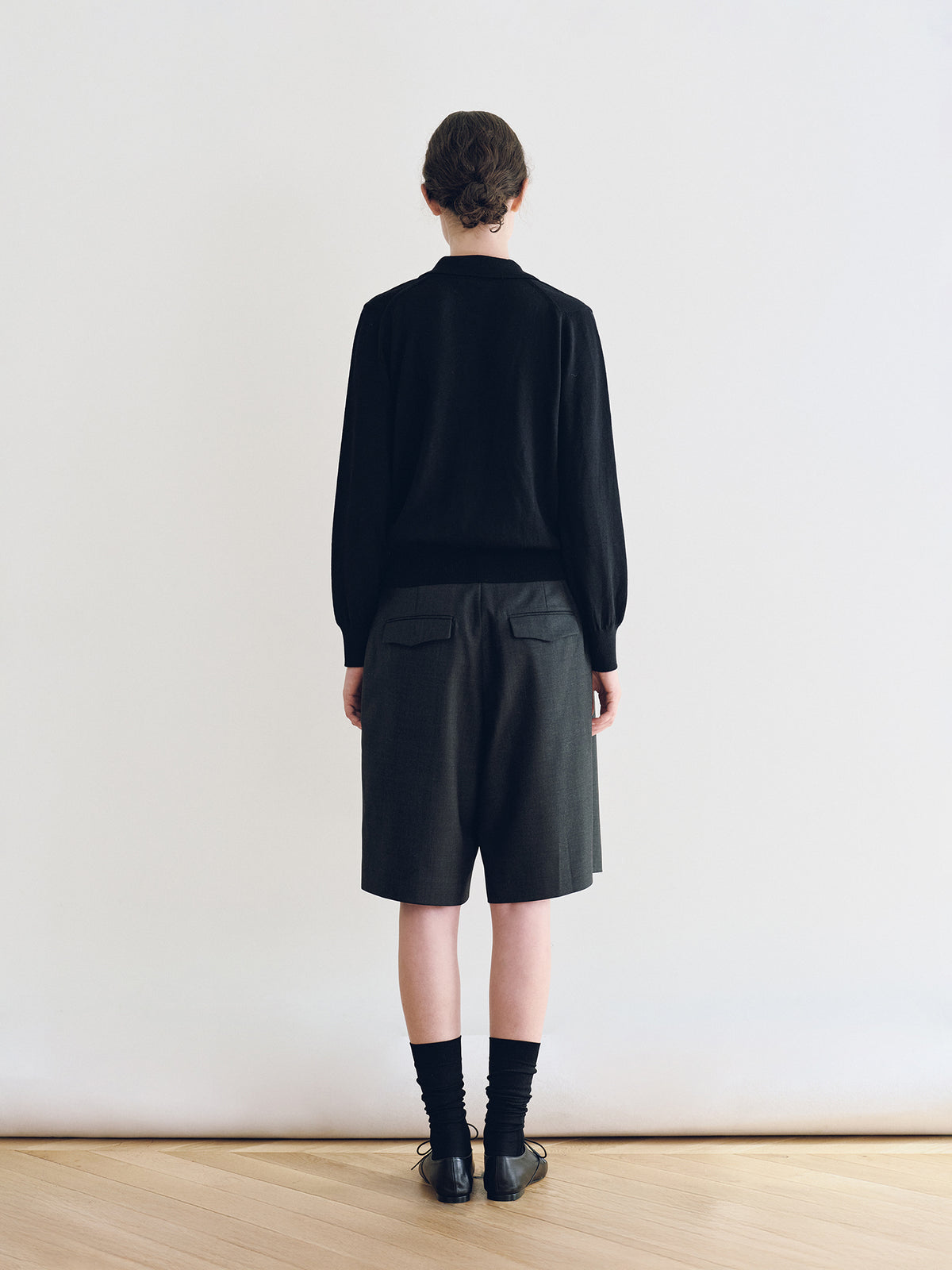 Nothing Written Muffin Button Cardigan (Black)