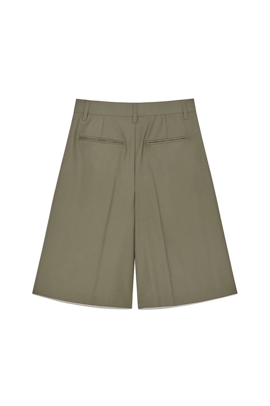 Matinkim Bermuda Pleats Skirt Pants IN Khaki