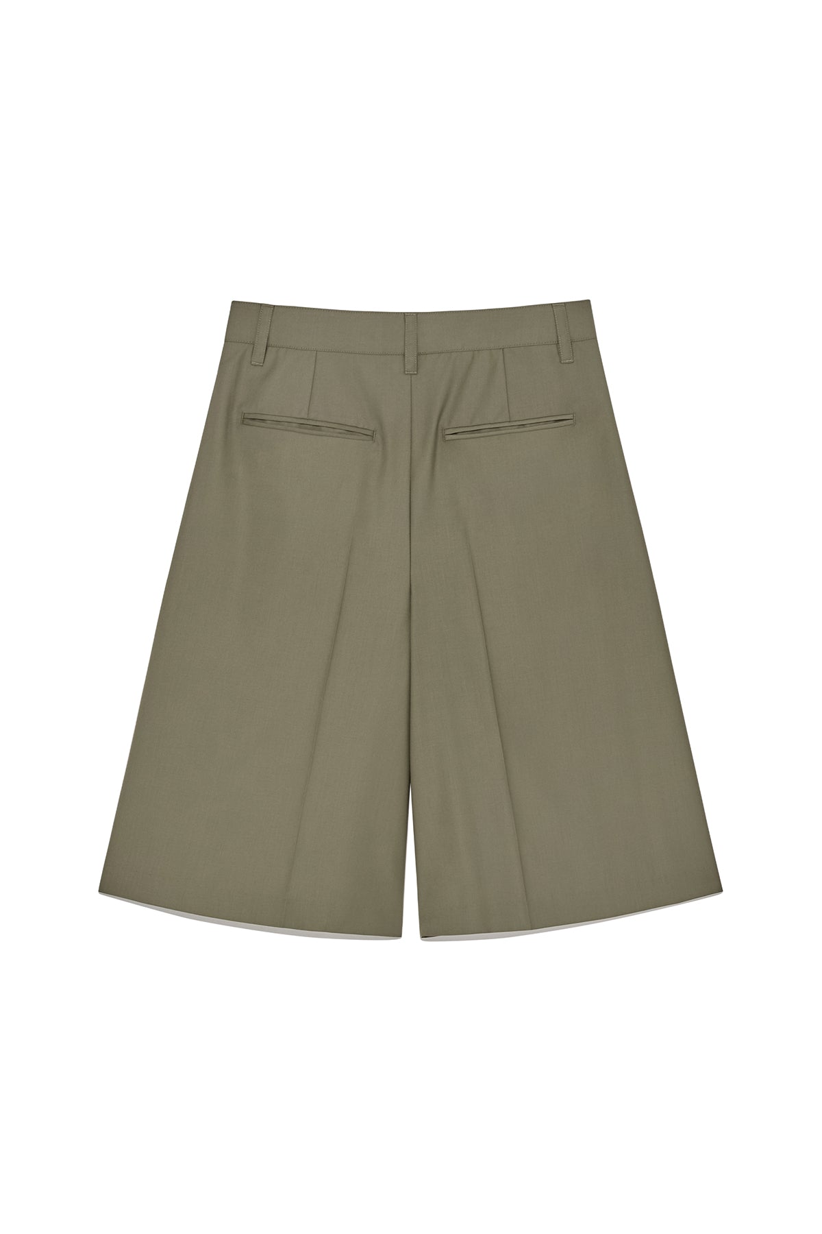 Matinkim Bermuda Pleats Skirt Pants IN Khaki