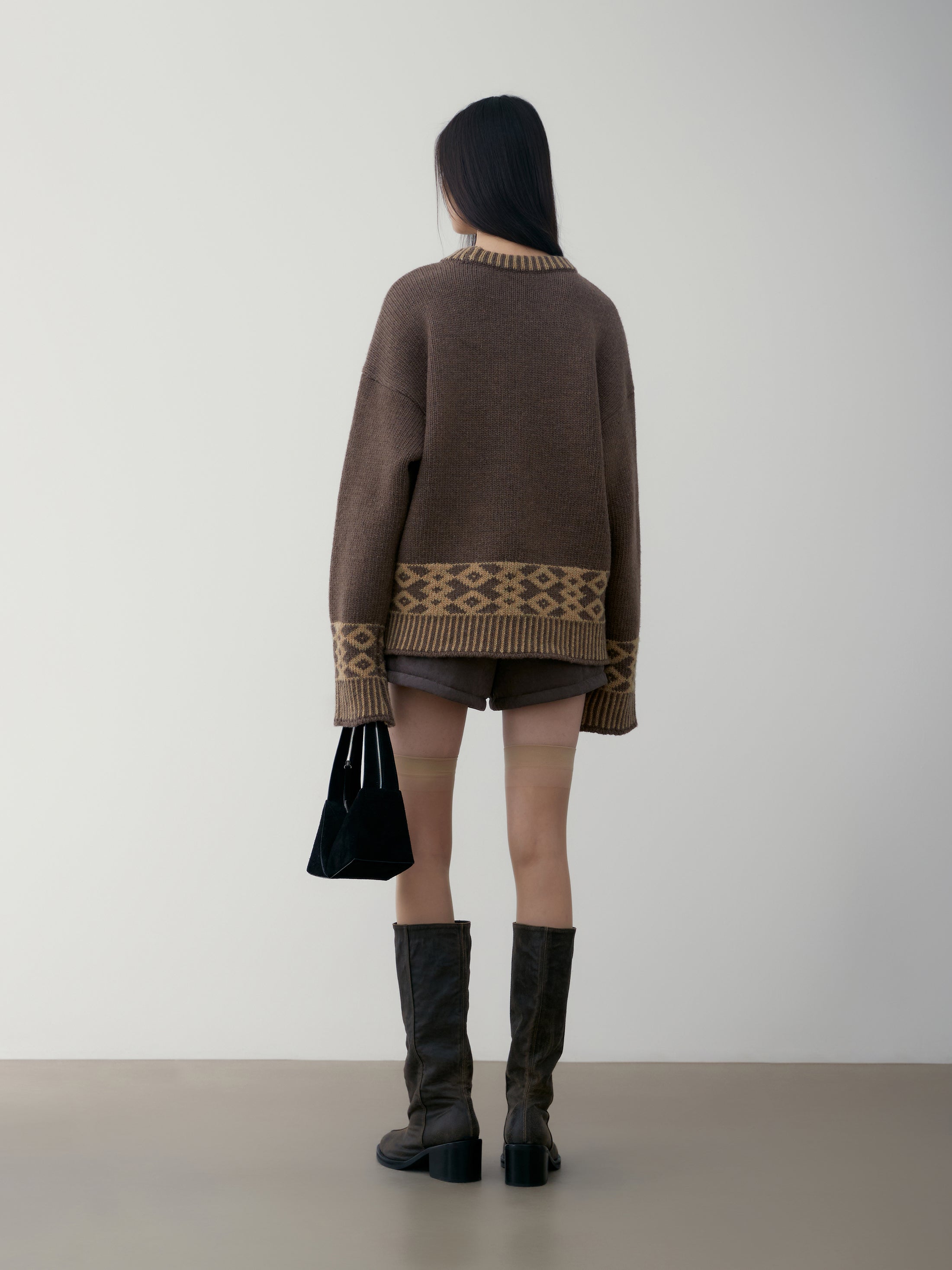 [low_classic] JACQUARD KNIT SWEATER
BROWN
