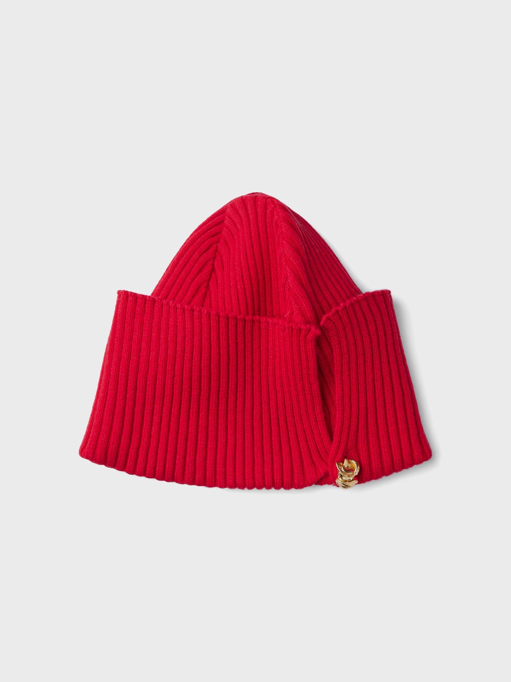 EENK Rose Detail Wool Beanie - Red