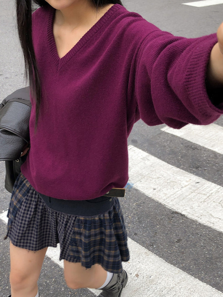 Raive Cashmere Wool V neck Knit