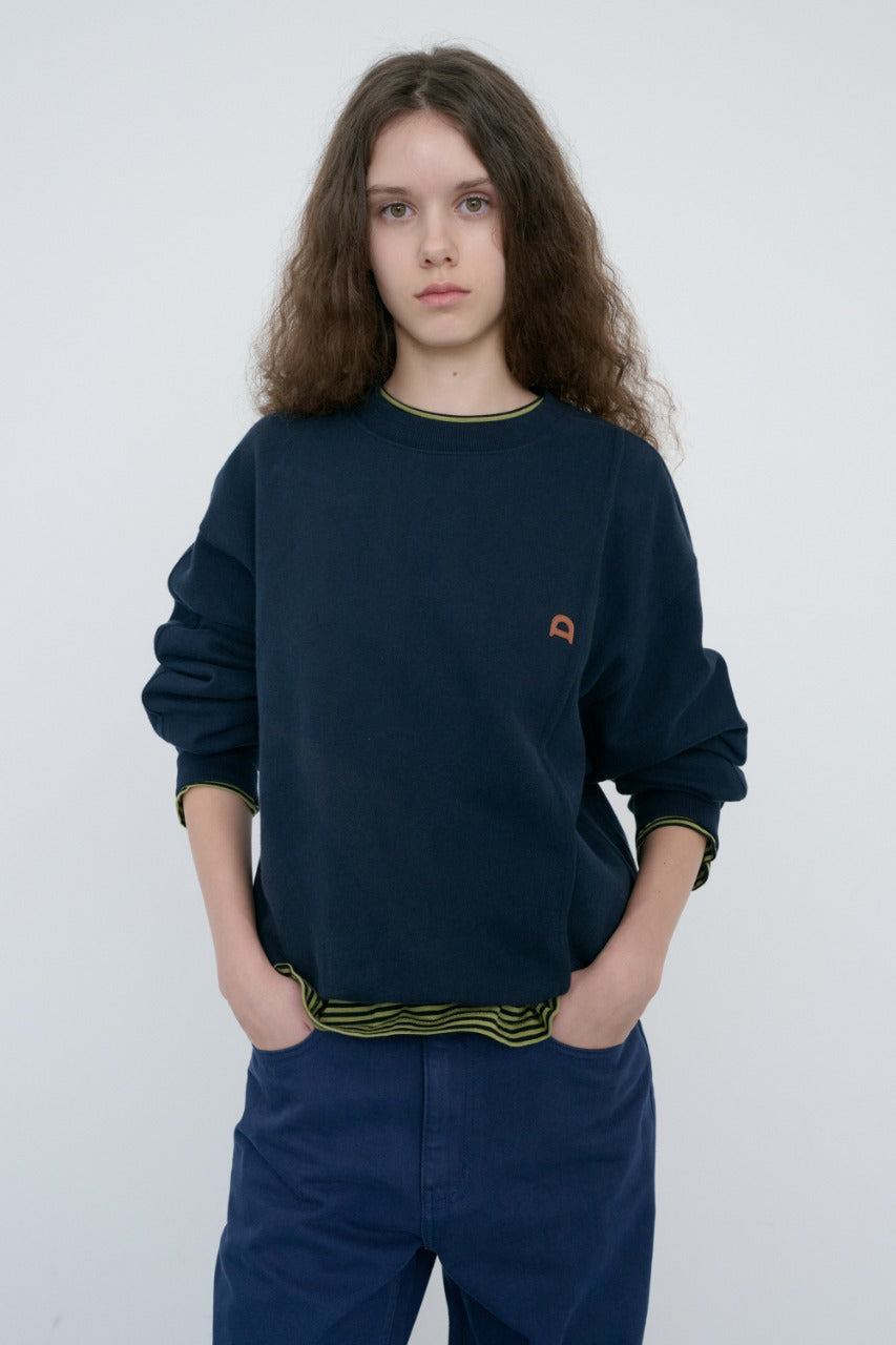 Dunst Unisex Dunst Logo Crease Sweatshirt French Navy