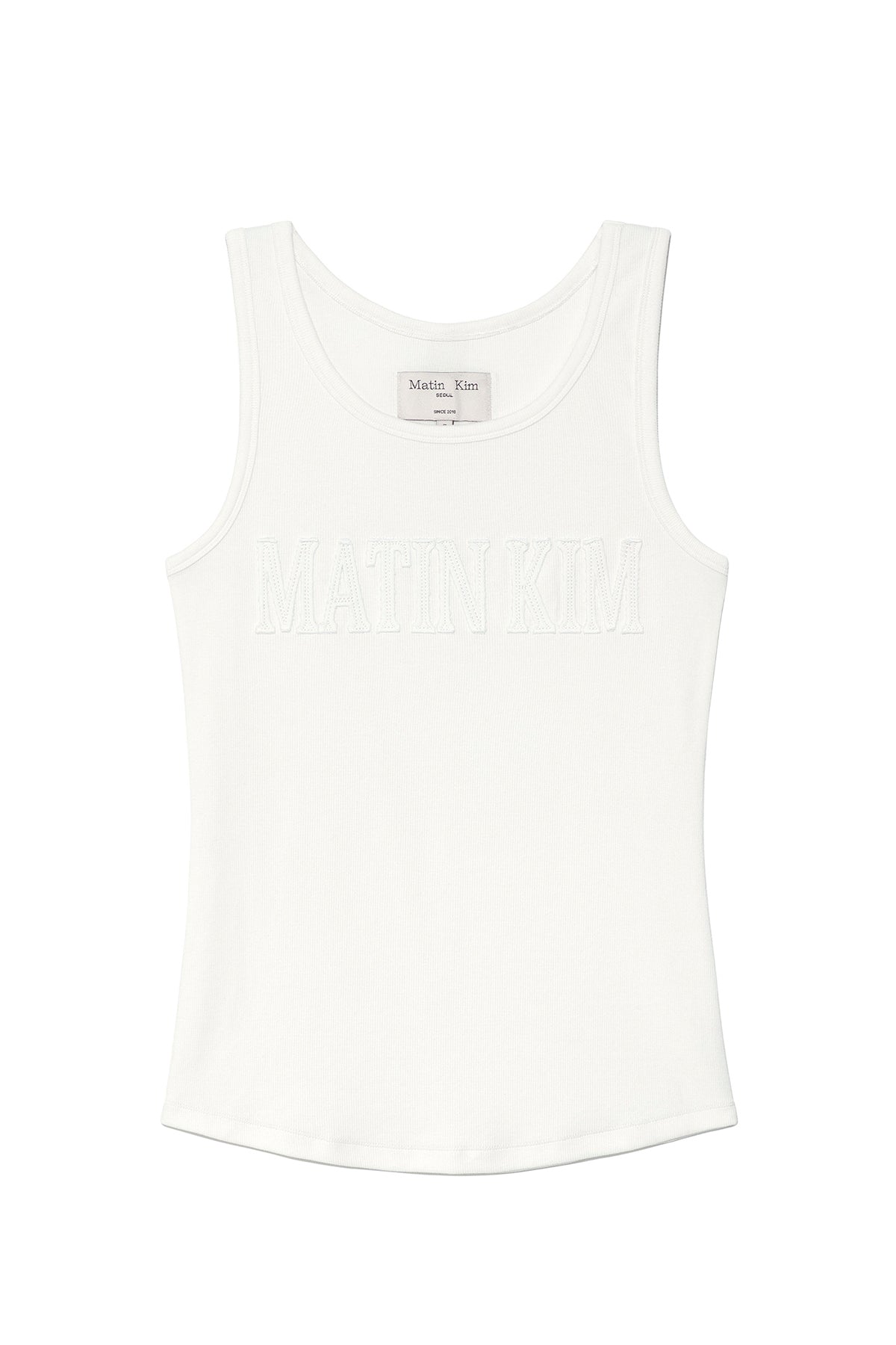 Matinkim Logo Applique Slim Tank Top IN White