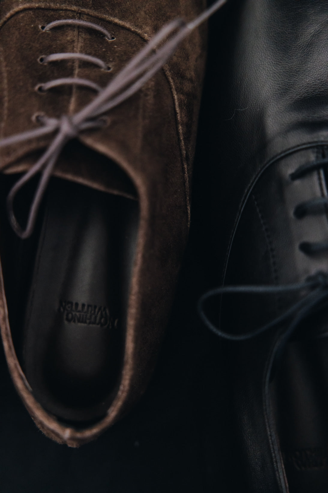 Nothing Written Calm Derby Shoes (Brown Suede)