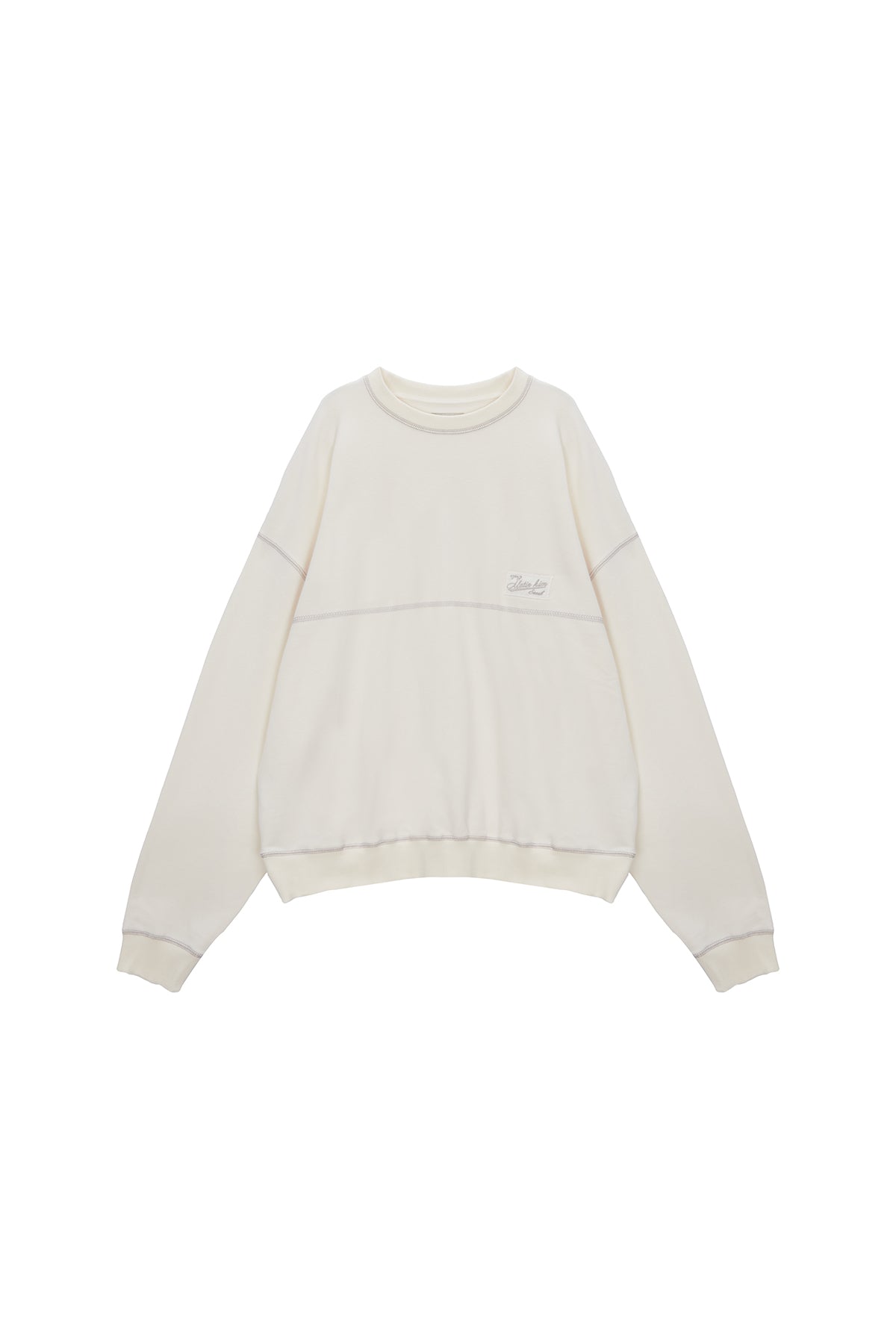 Matinkim Stitch Label Sweatshirt IN Ivory