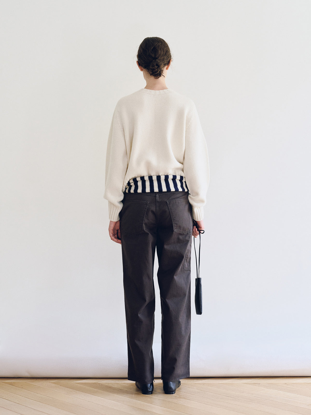 Nothing Written Tabby Wide Chino Pants (Charcoal)