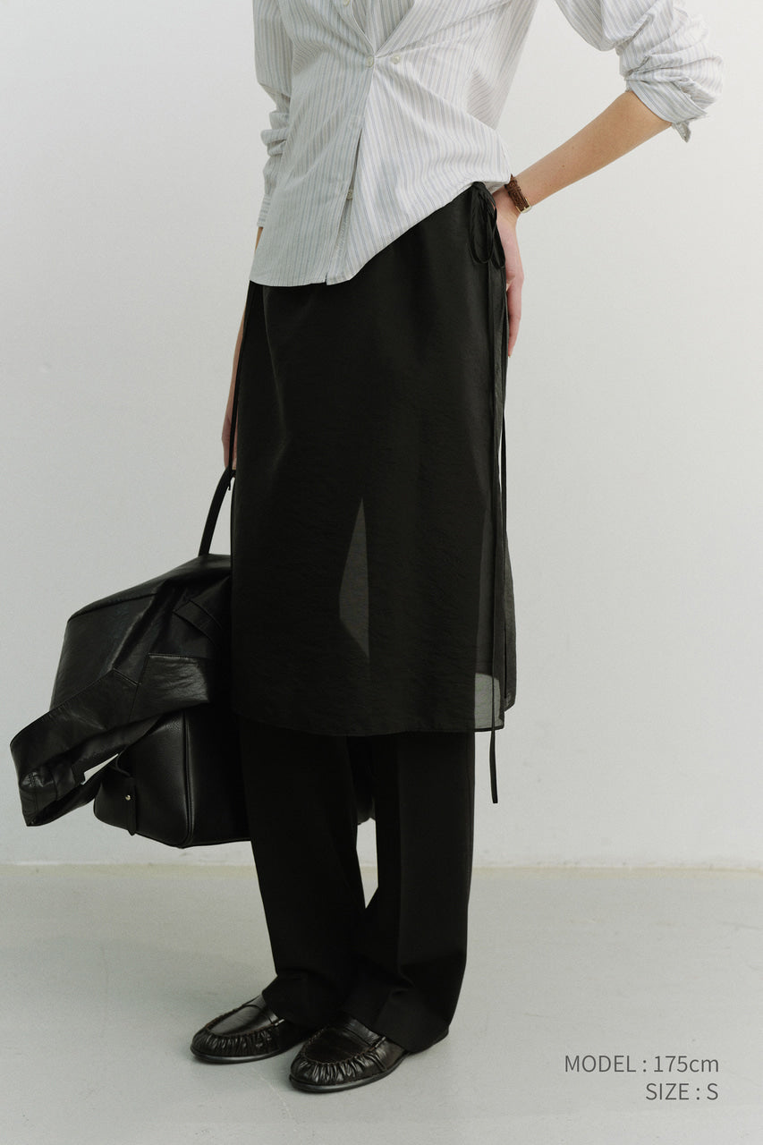 Dunst See-Through Layering Skirt Black