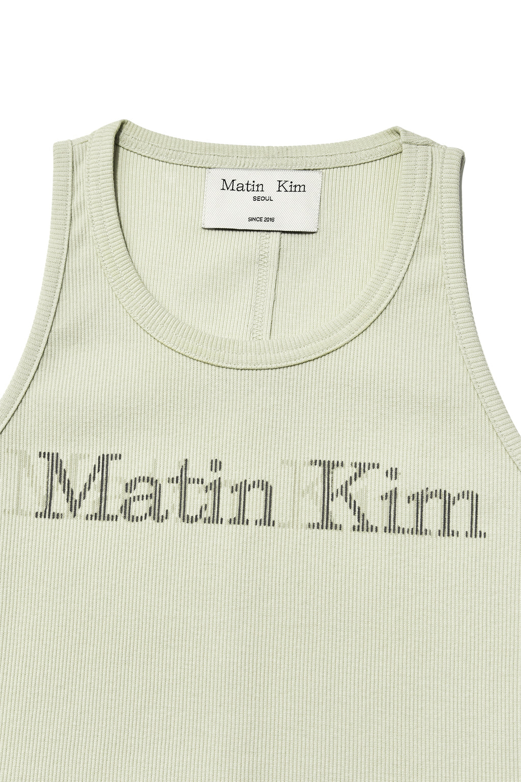 Matinkim Vintage Logo Printing Sleeveless Top IN Light Green