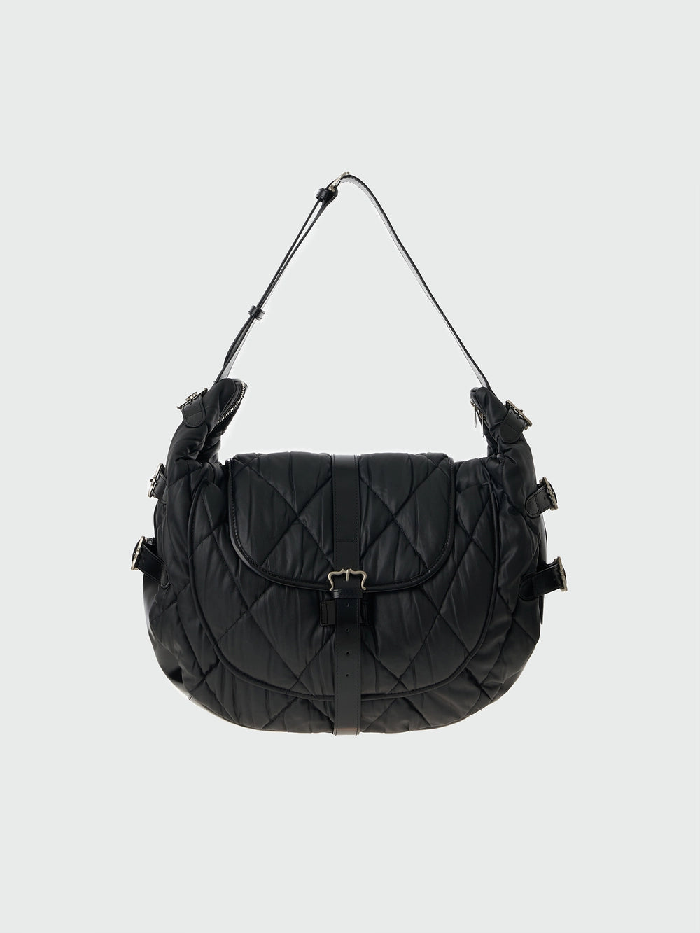 EENK Hind Buckled Hobo Bag - Black