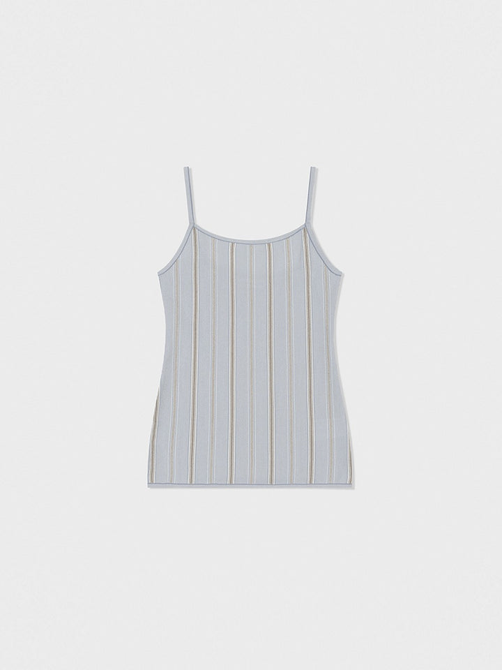 Low Classic Stripe Sleeveless Knit Top Blue