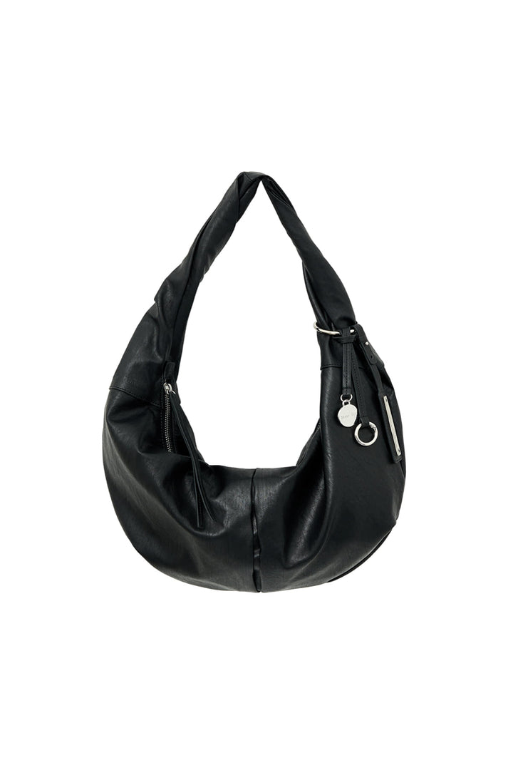Matinkim Twist Handle Small Hobo Bag IN Black