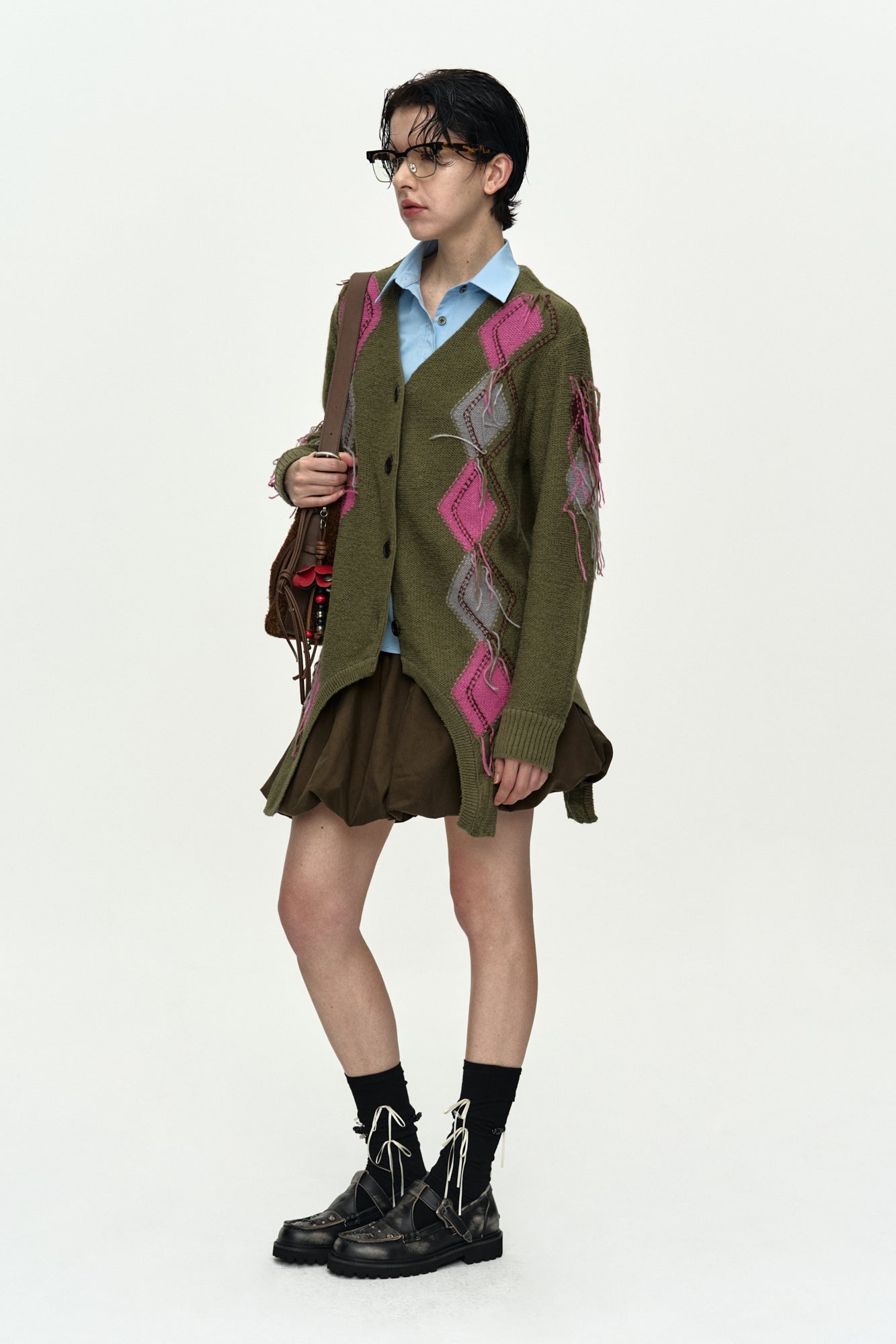 Andersson Bell Gartered Argyle Cardigan