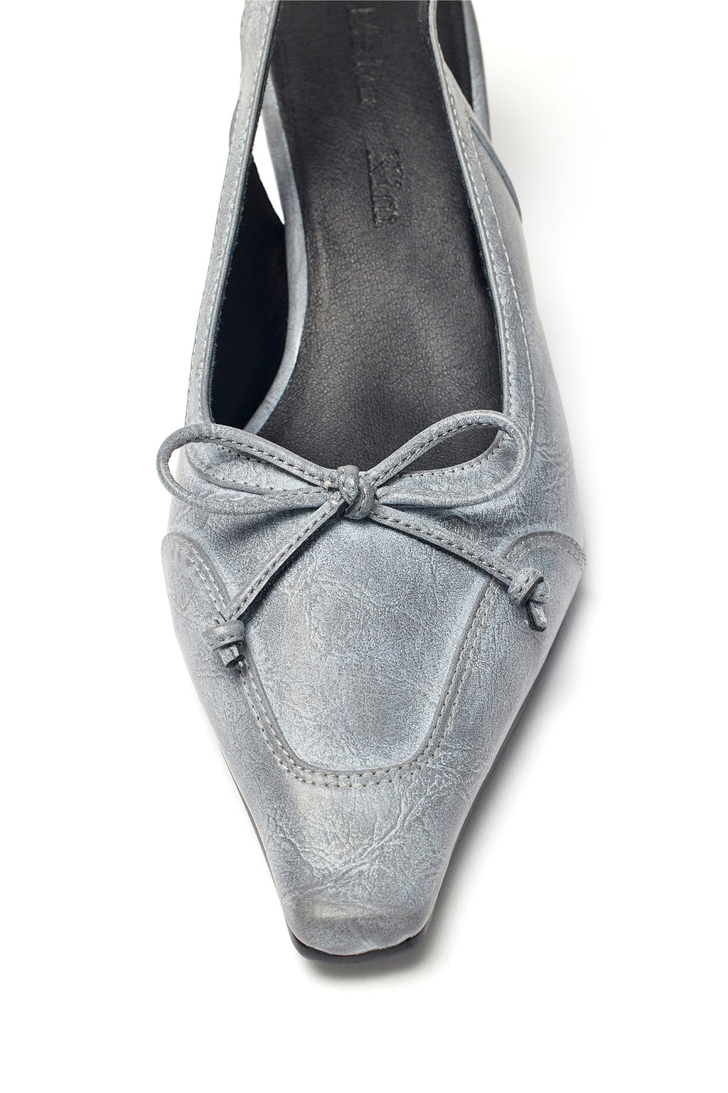 [matinkim] MATIN RIBBON SLING BACK HEELS IN GREY