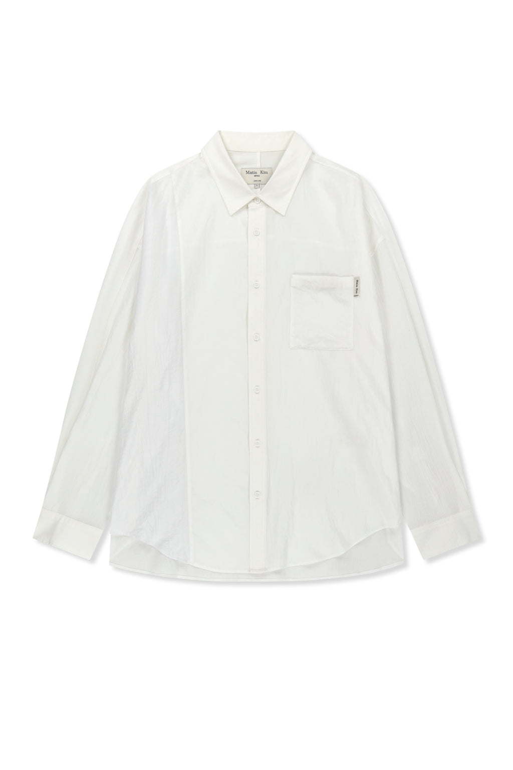 Matinkim Mixed Panel Over Fit Shirt IN White