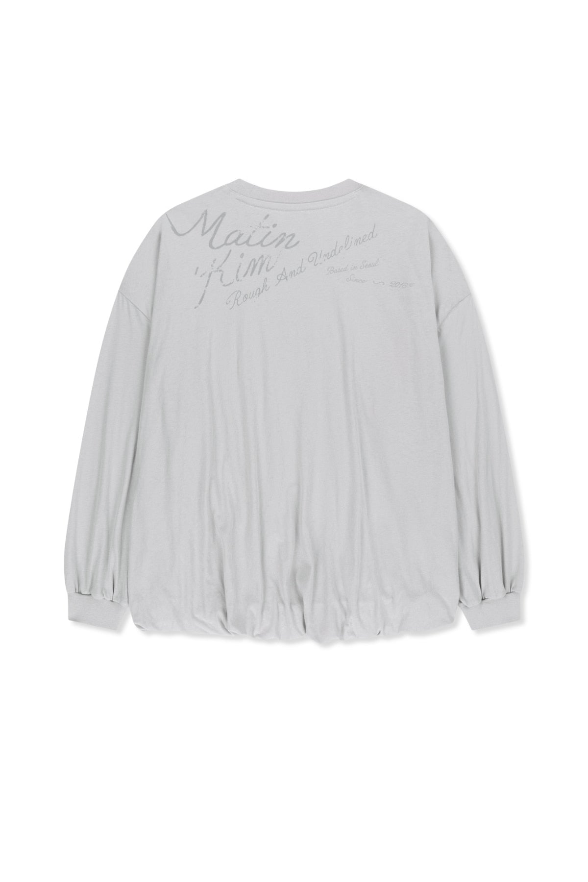 Matinkim Blouson Hem Overfit Top IN Light Grey
