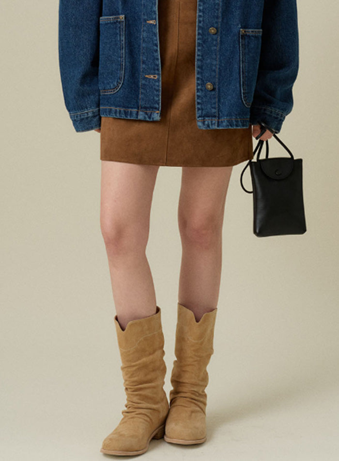 Mango Maniplease Melto Suede Boots Sand Beige