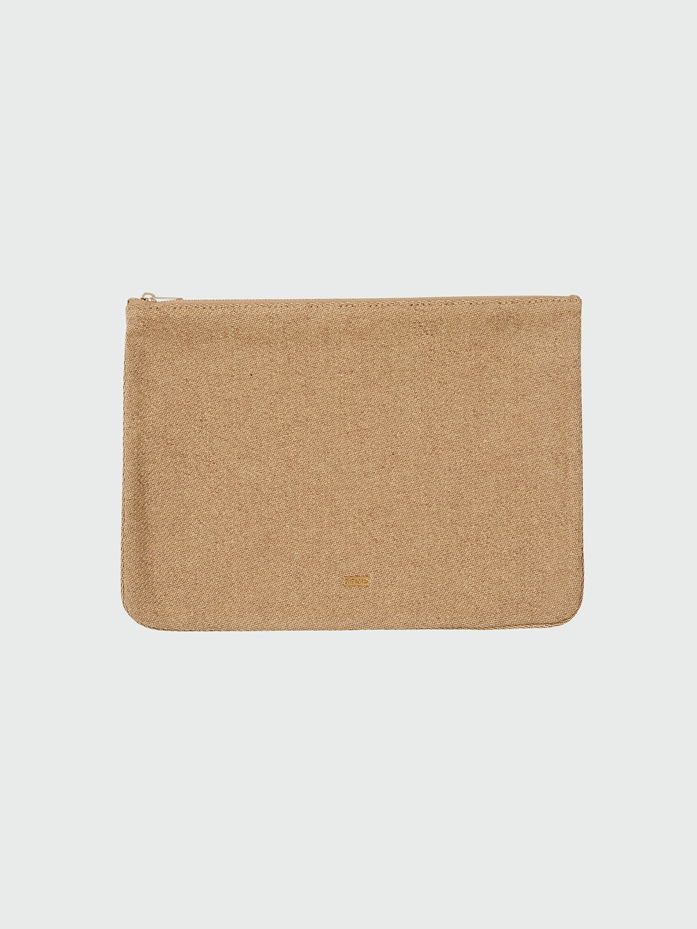 EENK Logo Detailed Zip-Up Pouch Set - Camel