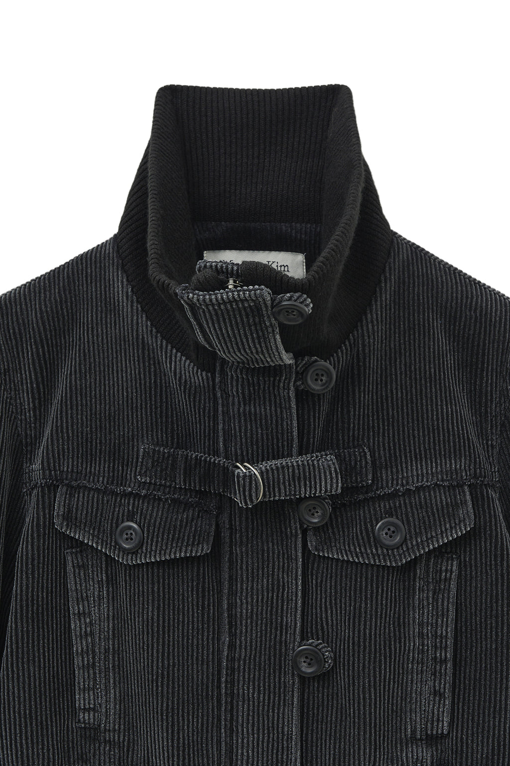 Matinkim Washed Corduroy Bomber Jumper IN Black