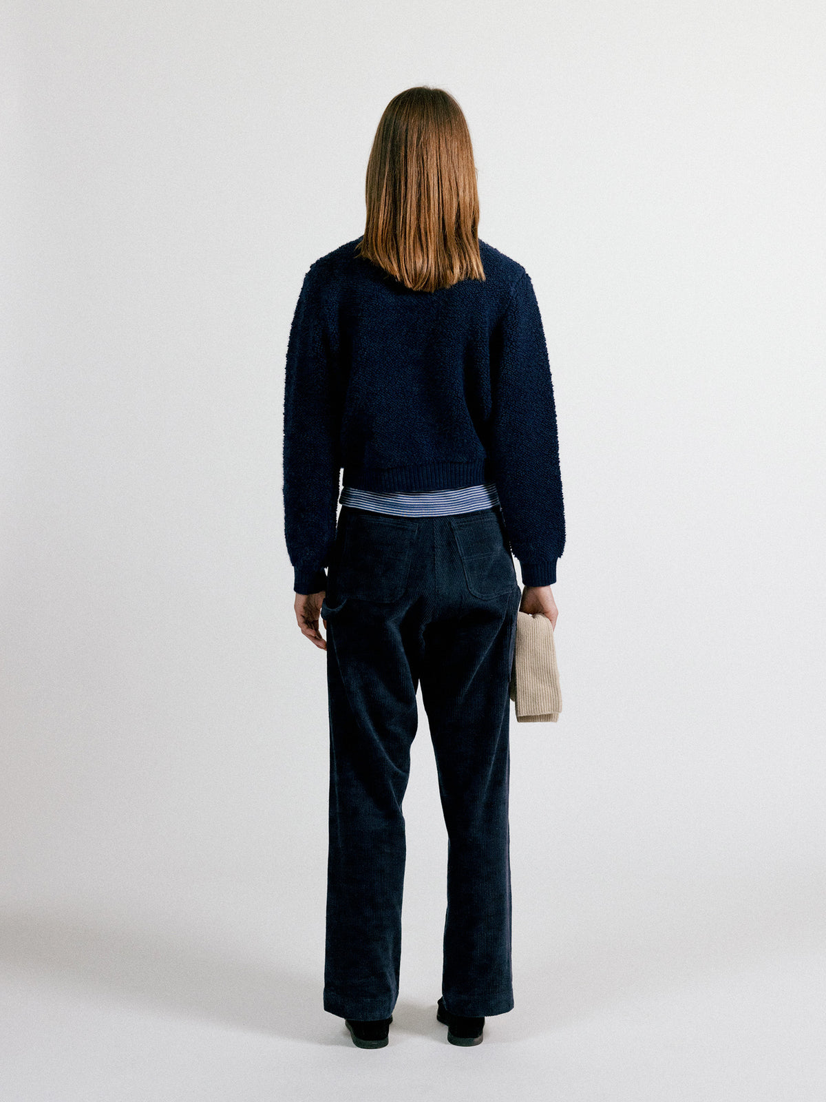 Nothing Written Lett boucle cardigan (Navy)