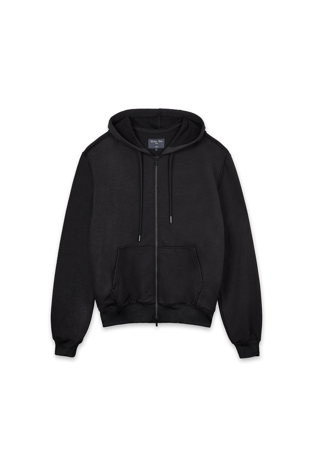 Matinkim Back Logo Glitter Hoody Zip UP For Men IN Black