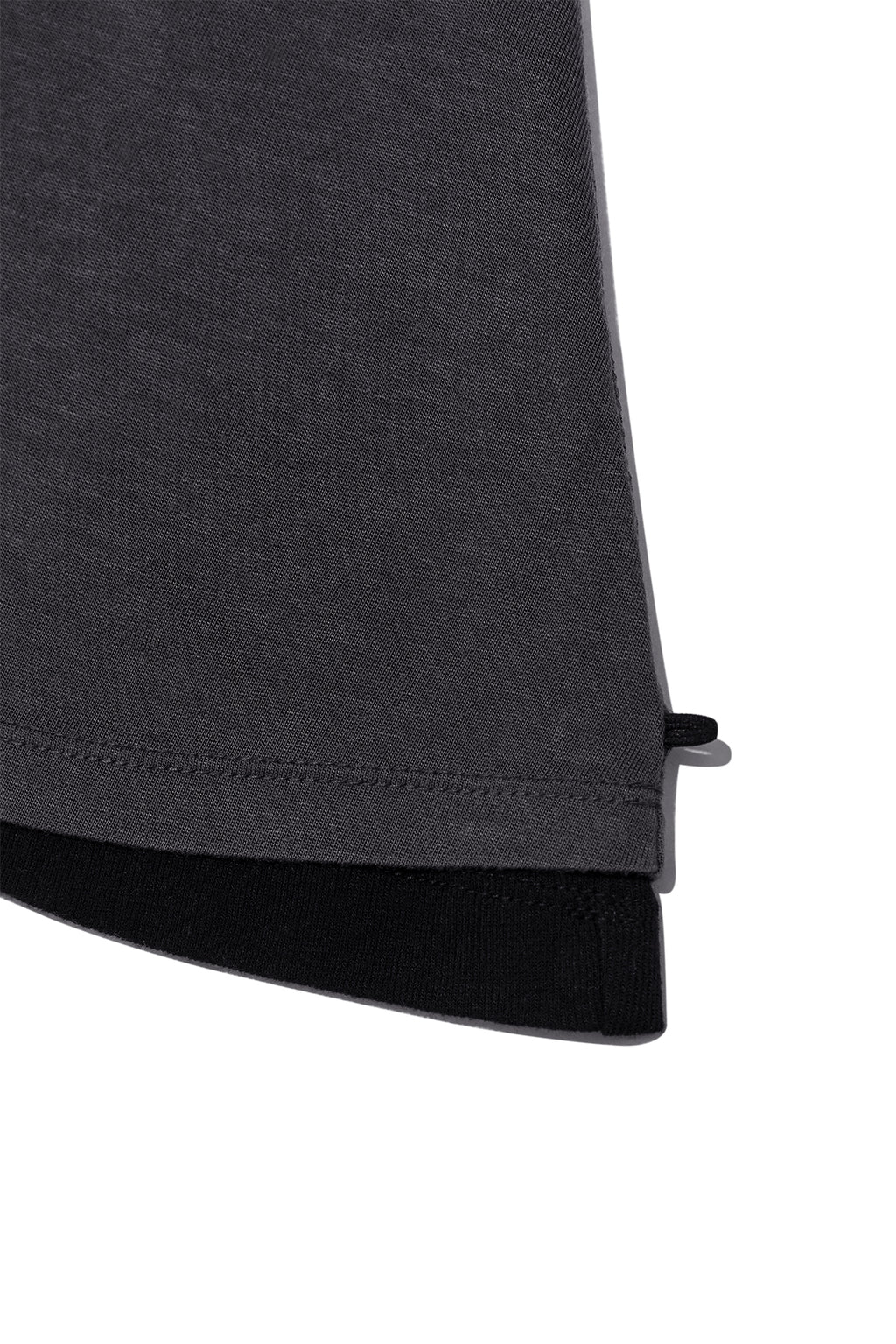 [matinkim] TURN UP DETAIL LAYERED TOP IN CHARCOAL
