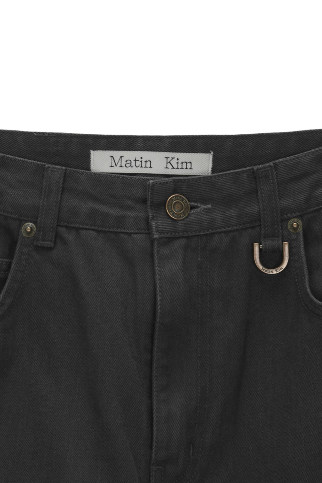 Matinkim Double Knee Cotton Denim Pants For Men IN Charcoal