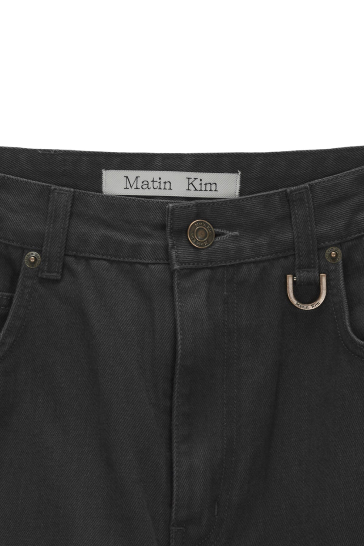 Matinkim Double Knee Cotton Denim Pants For Men IN Charcoal