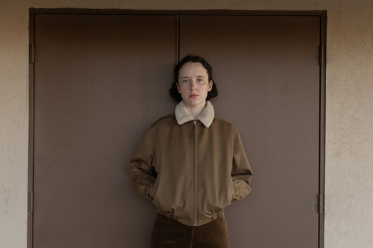 Nothing Written Jason cotton blouson (Brown)