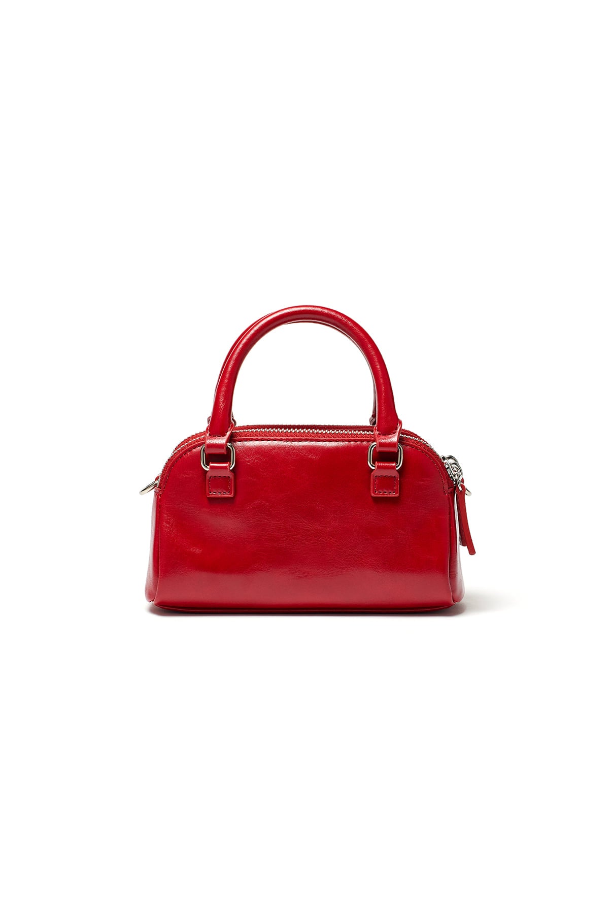 [matinkim] DOUBLE ZIPPER MINI CROSS BAG IN RED