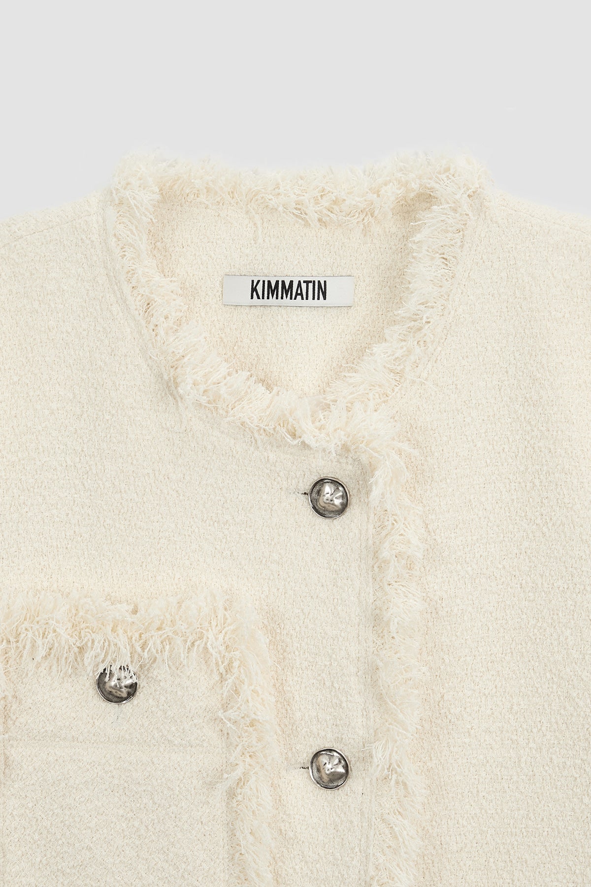 Matinkim Patch Pocket Tweed Jacket IN Ivory