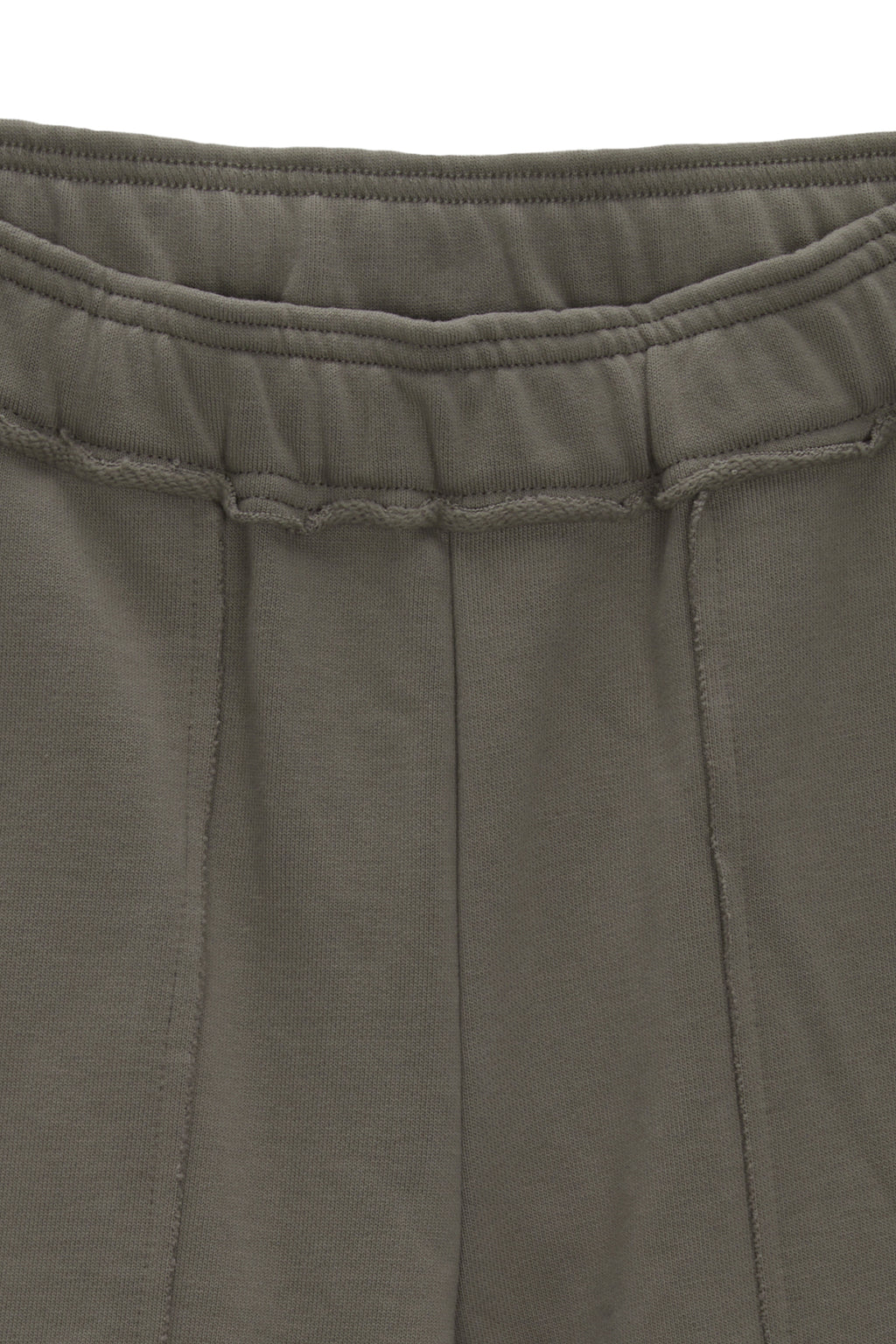[matinkim] CUT OUT DETAIL SWEATPANTS IN KHAKI GREY