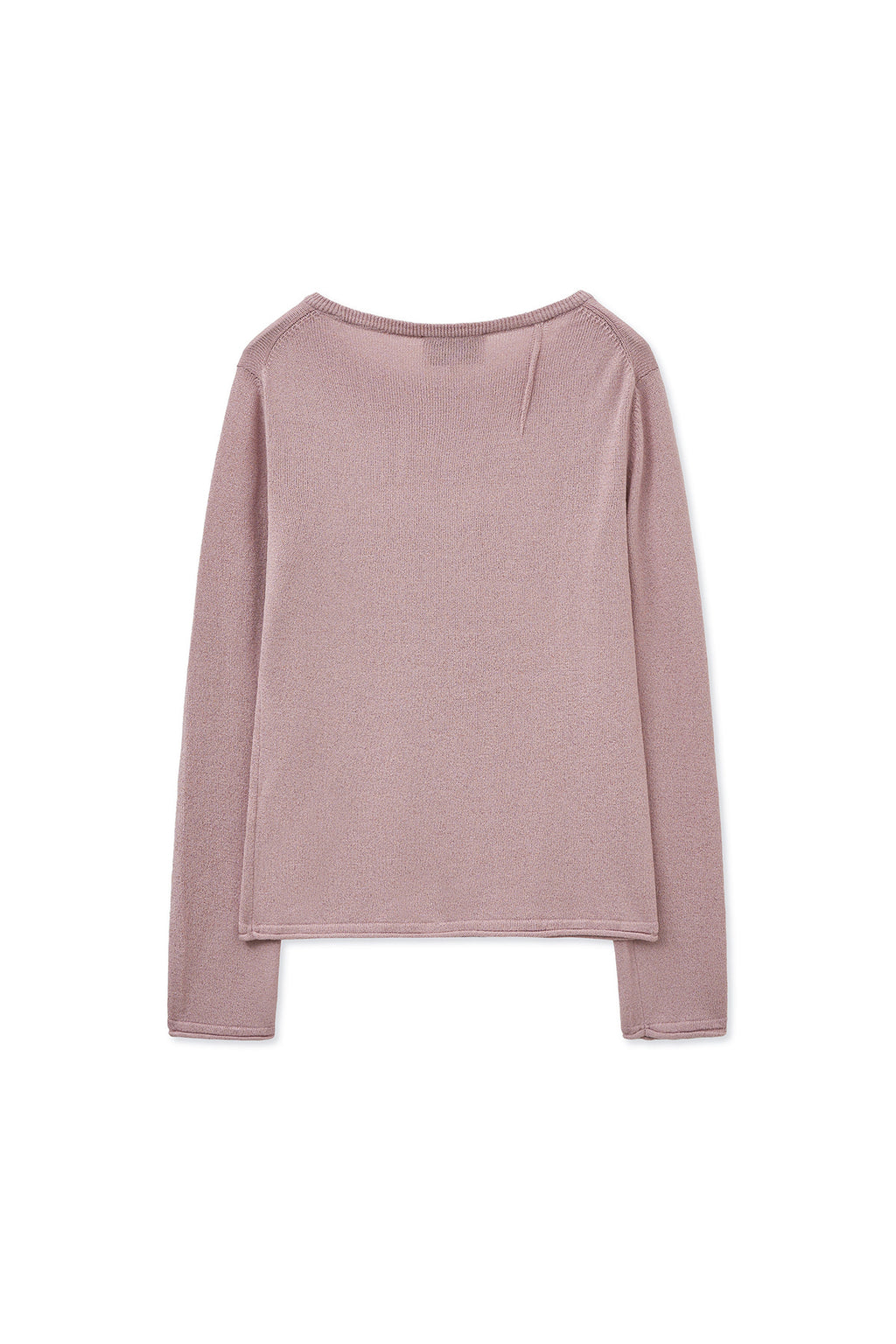 [matinkim] GLITTER SLIM LOGO KNIT TOP IN PINK