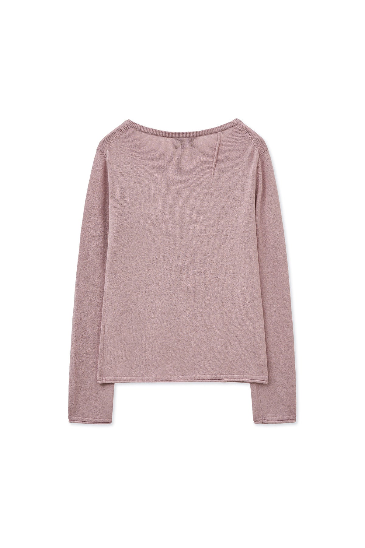 [matinkim] GLITTER SLIM LOGO KNIT TOP IN PINK