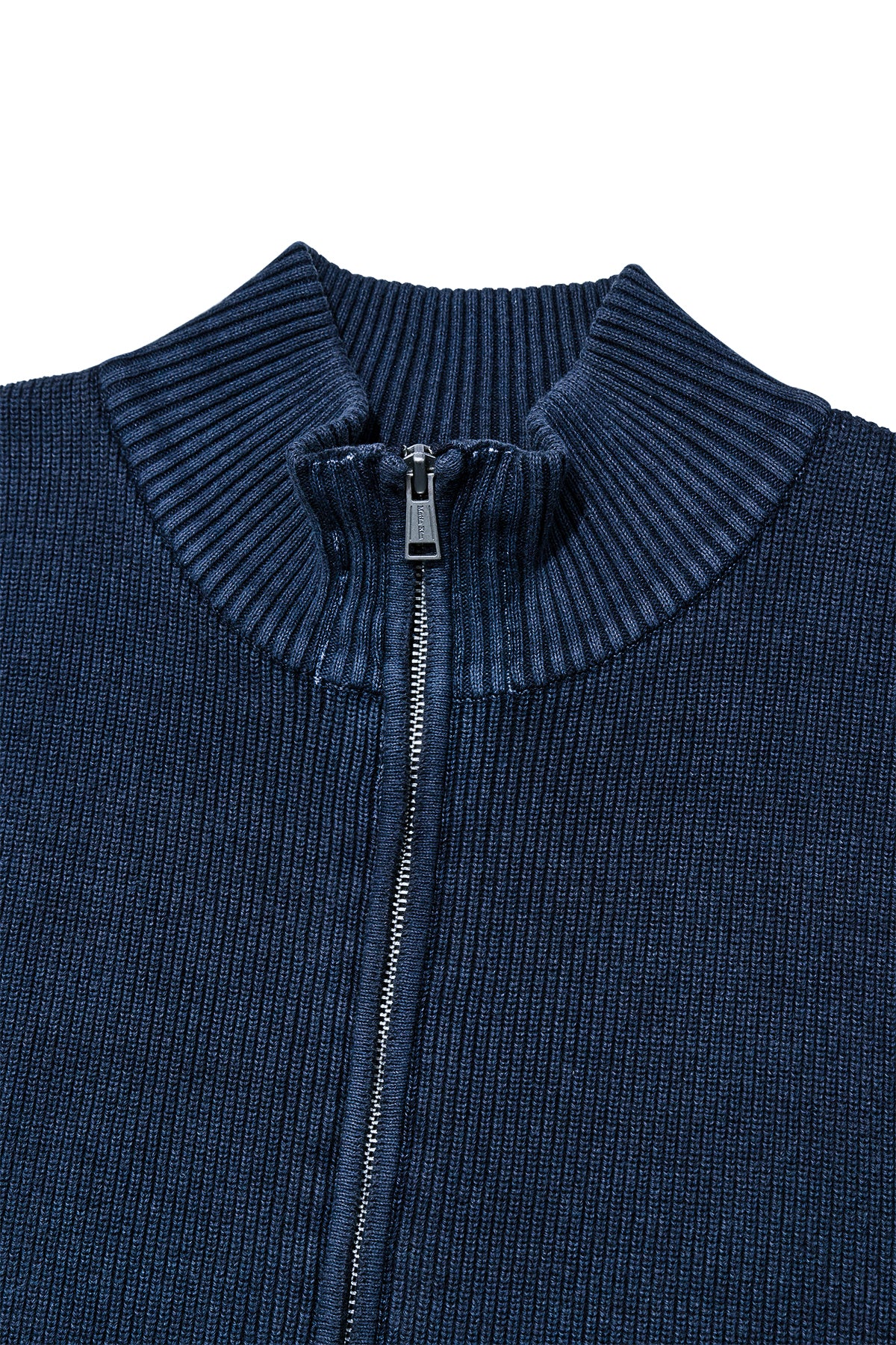 [matinkim] LOGO POINT WASHED KNIT VEST FOR MEN IN NAVY