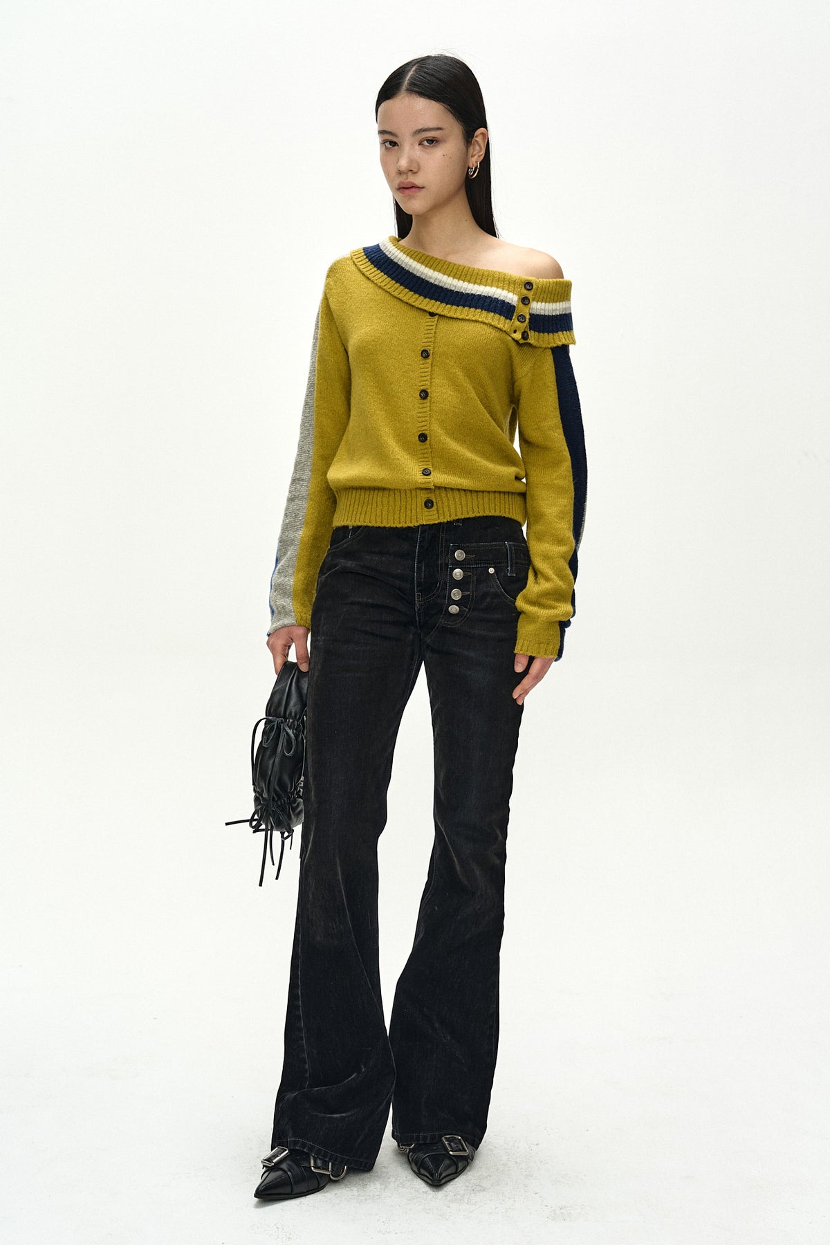 Andersson Bell Draped Shawl Knit Top