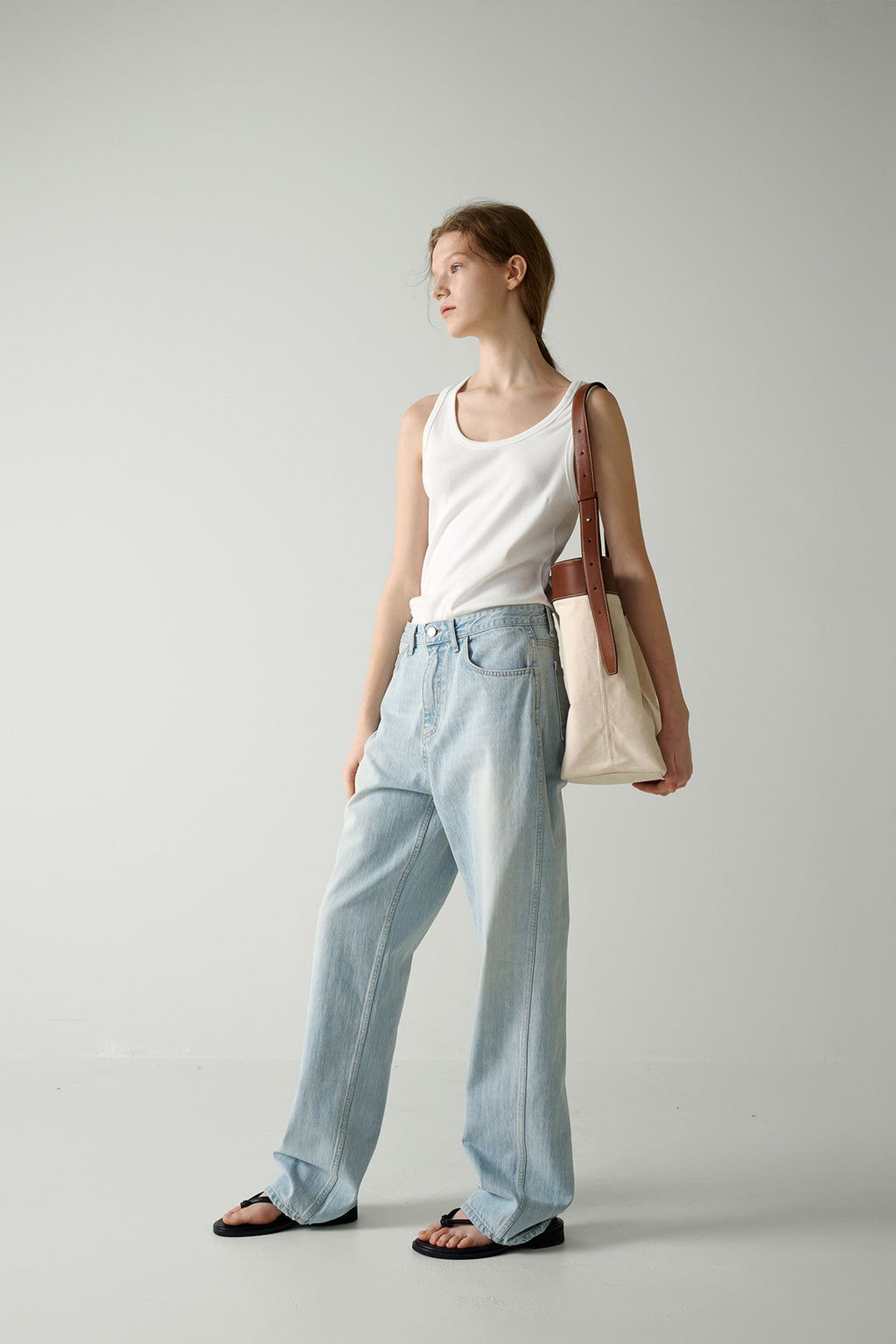 Facade Pattern Langre Big Bag cognac ecru
