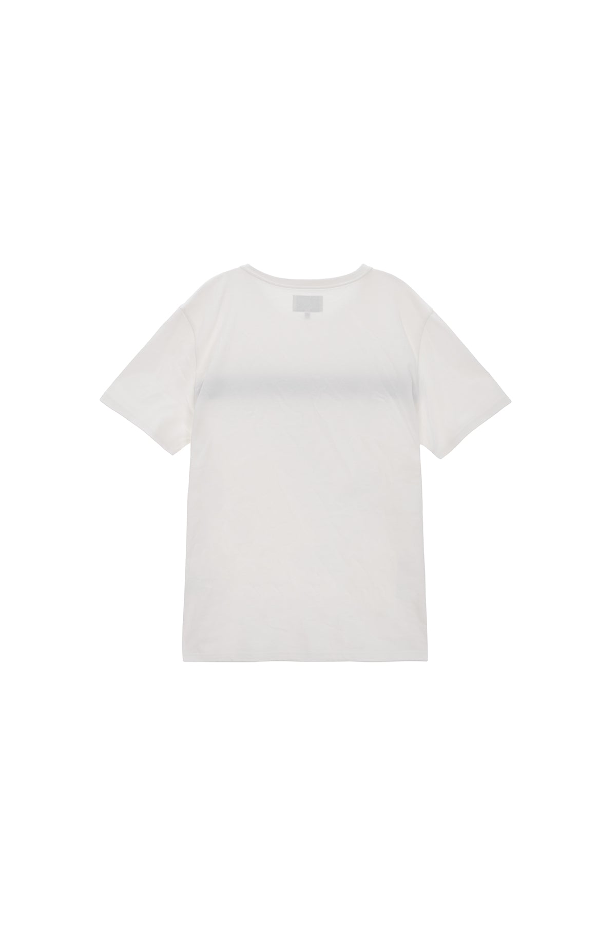 [matinkim] LOGO CUTTED LAYERED TOP IN WHITE